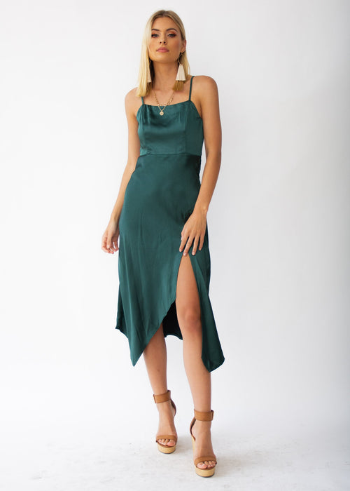 Firestarter Midi Dress - Emerald