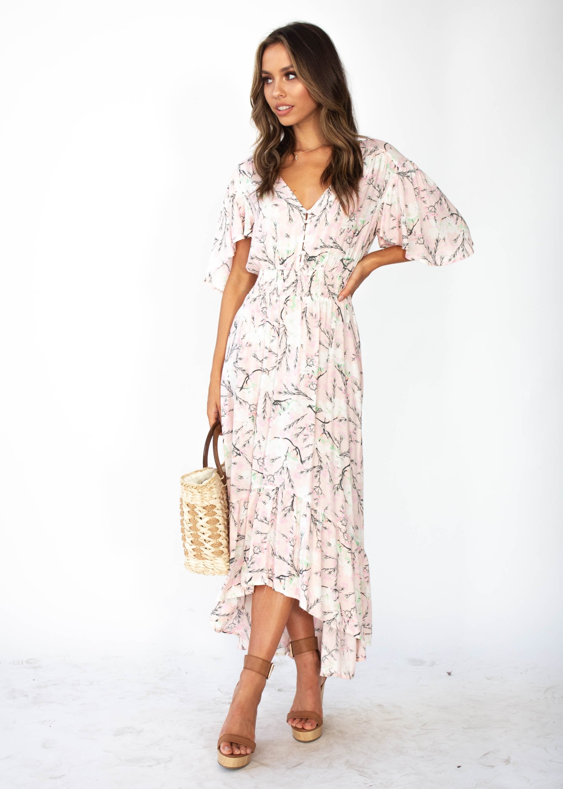 Close To Me Maxi Dress - Blush Blossoms