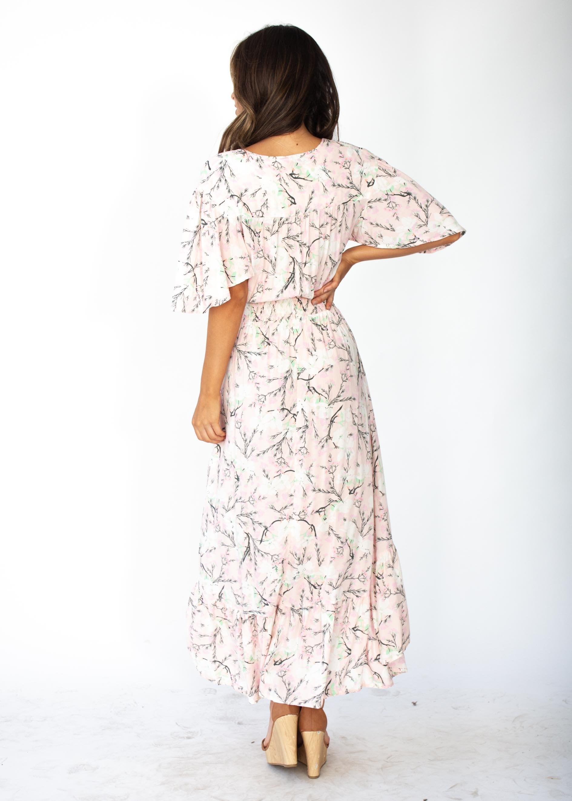 Close To Me Maxi Dress - Blush Blossoms
