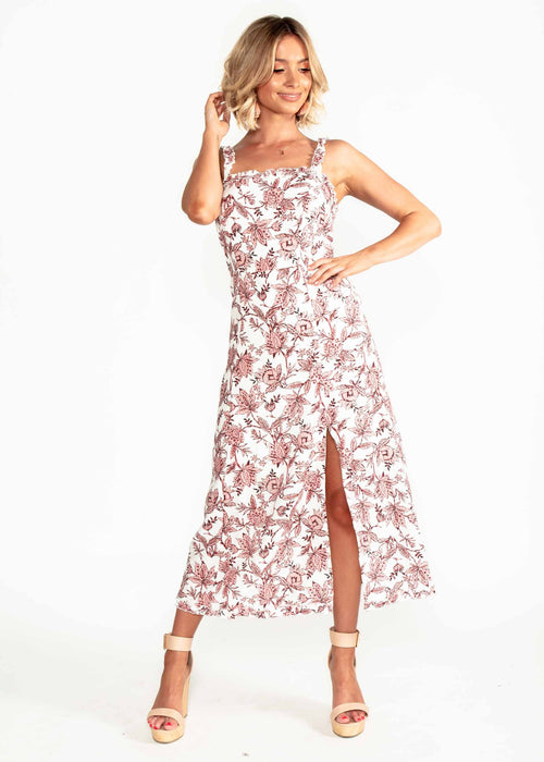 Wildest Dreams Midi Dress - Blush Floral