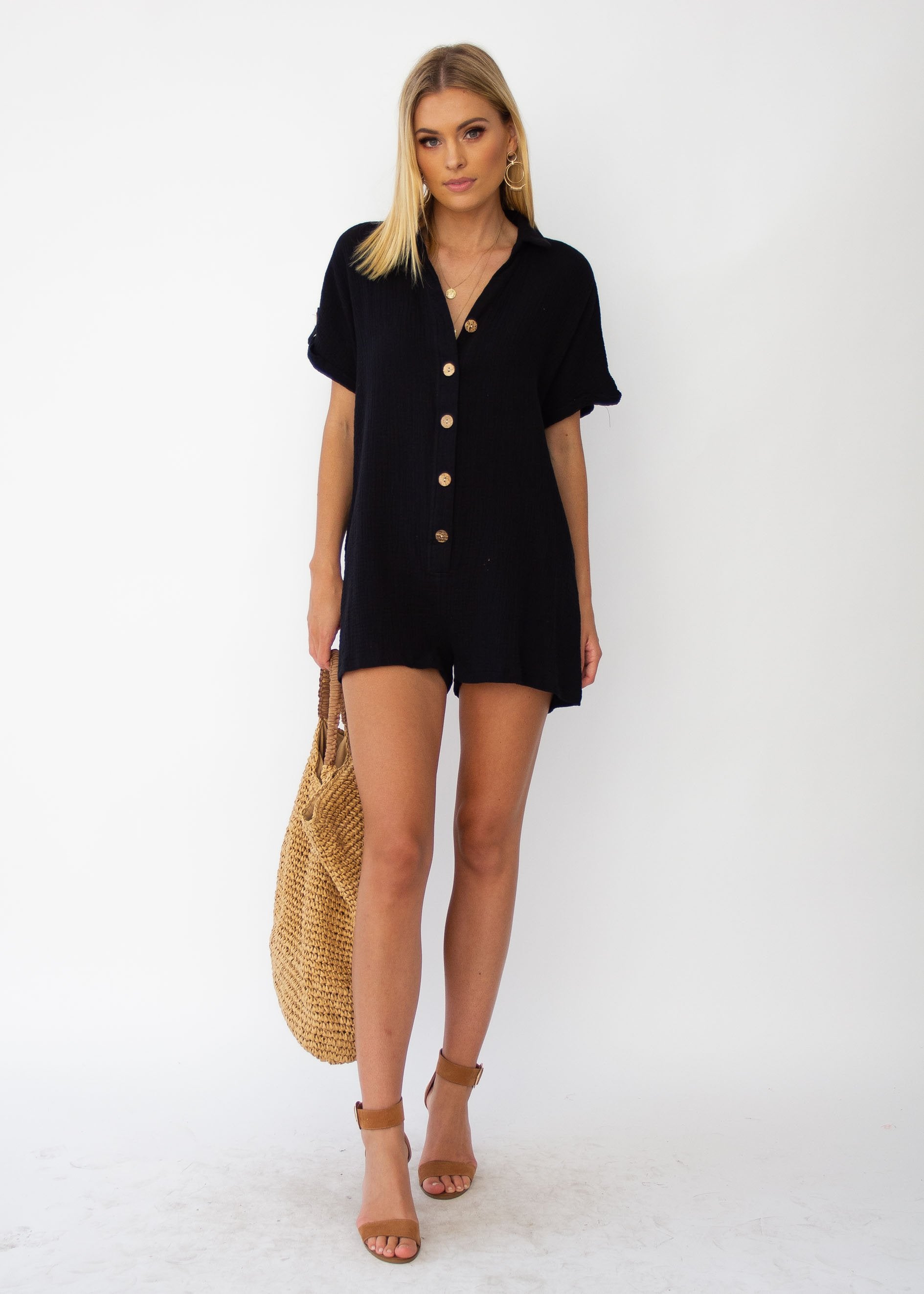 Amalie Playsuit - Black