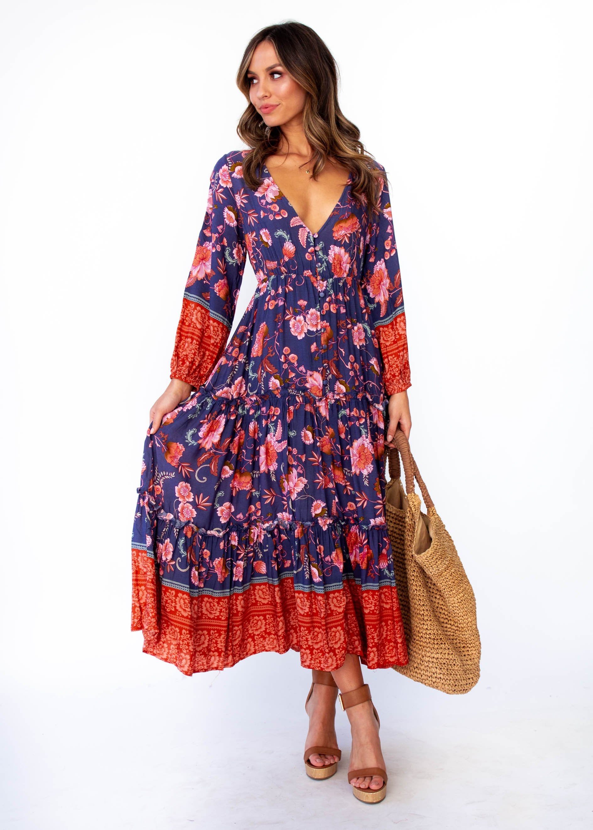 Esplanade Midi Dress - Dusk