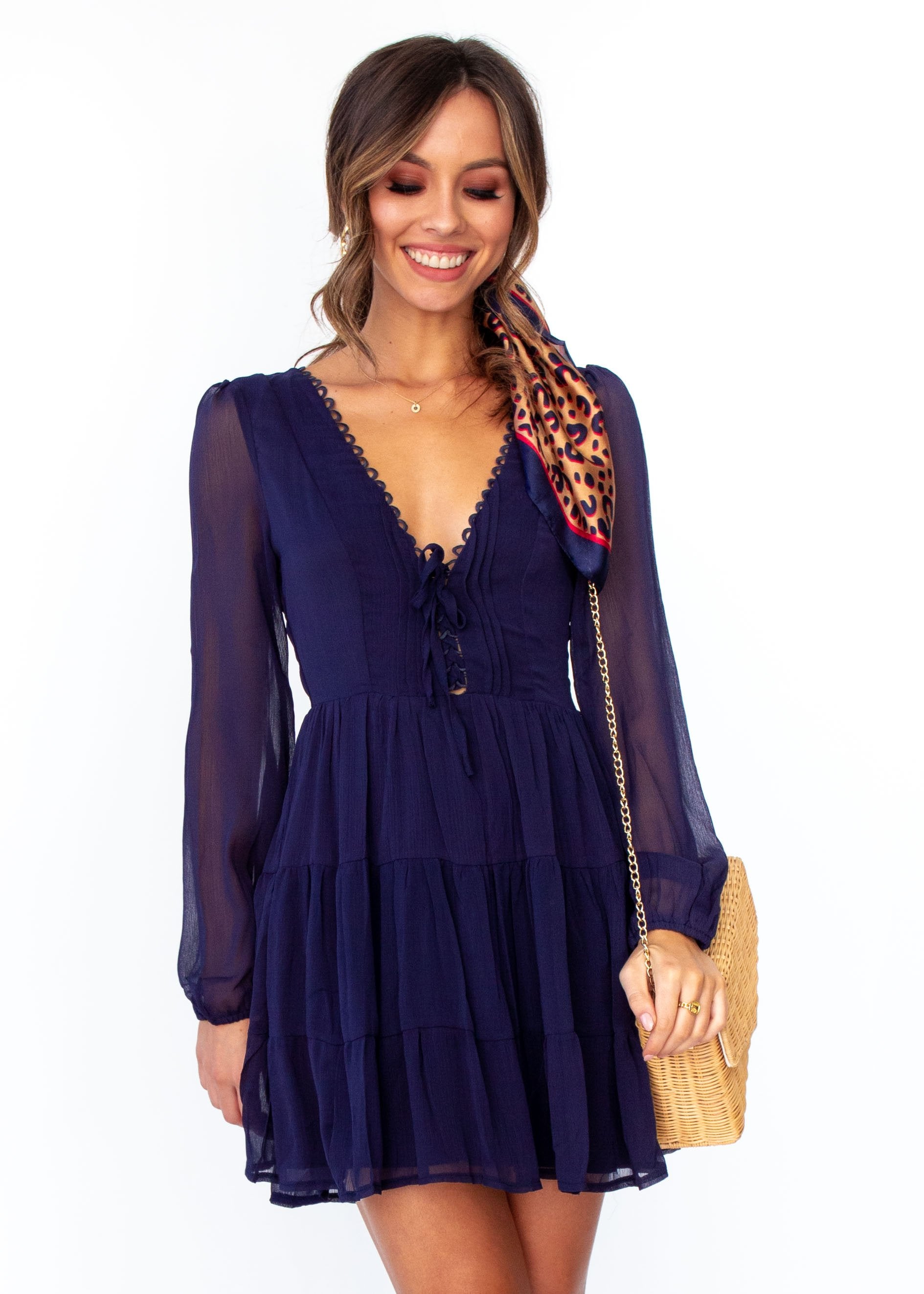 Fancy That Swing Dress - Navy