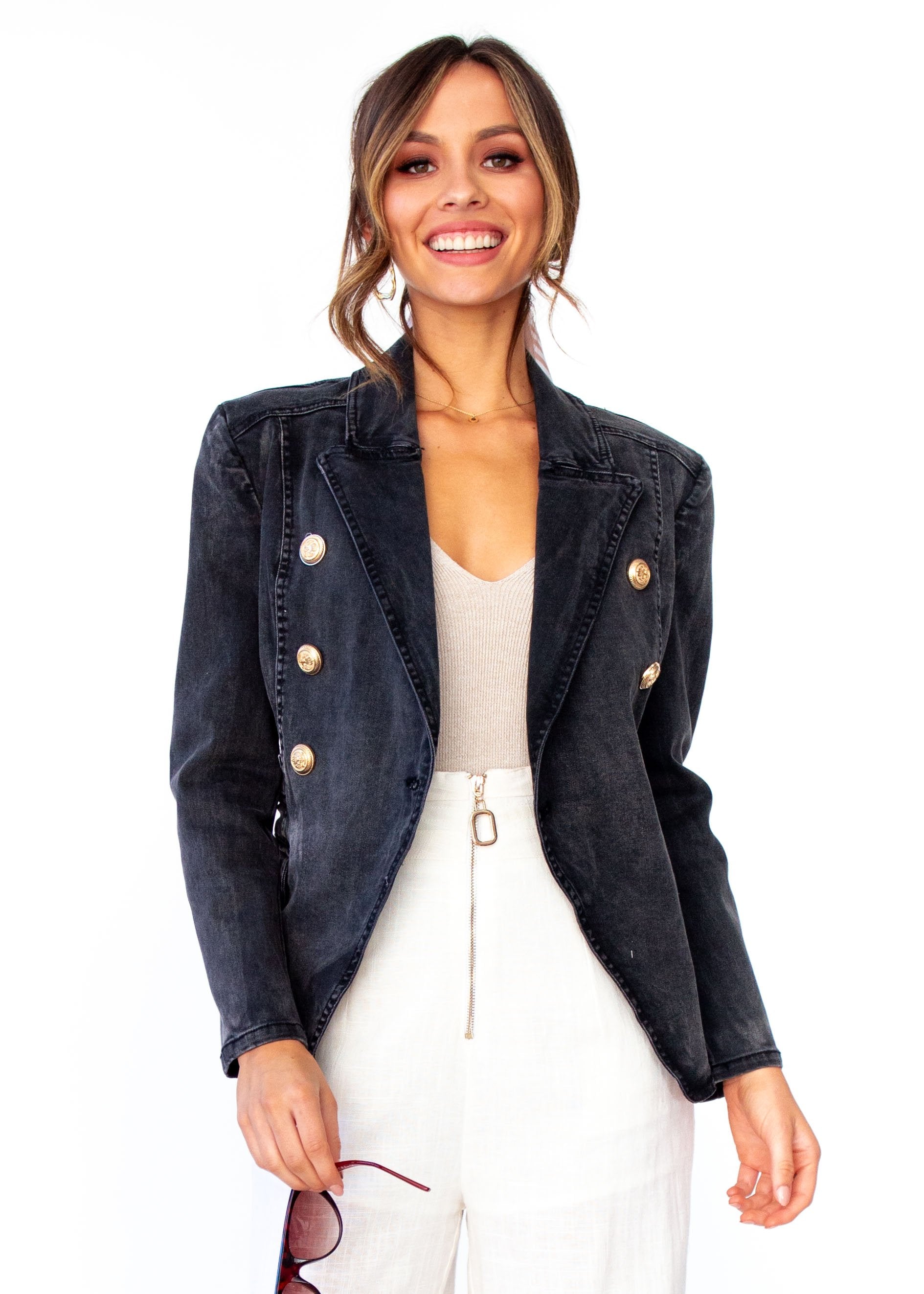 Think Quick Denim Jacket - Faded Black