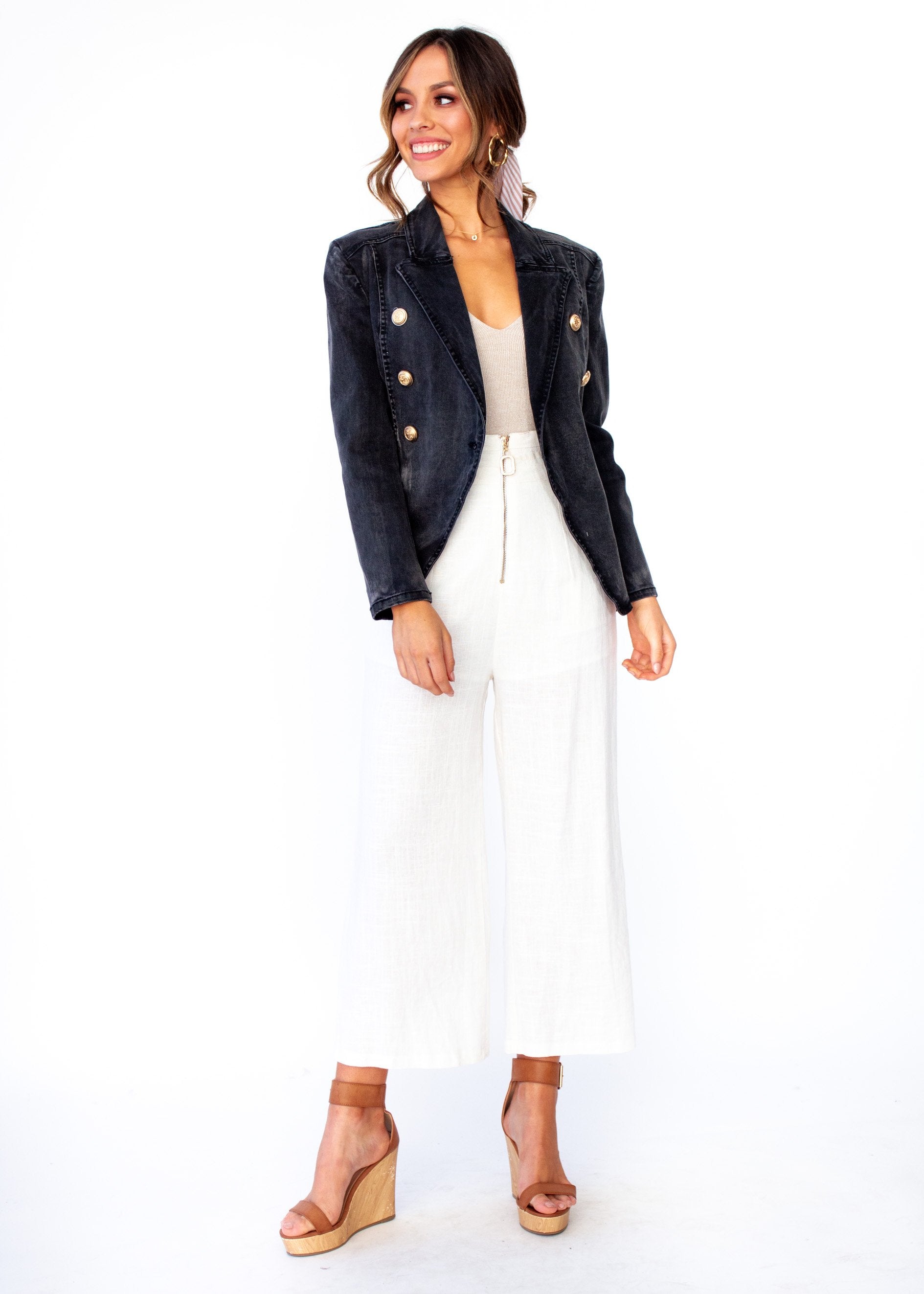Think Quick Denim Jacket - Faded Black