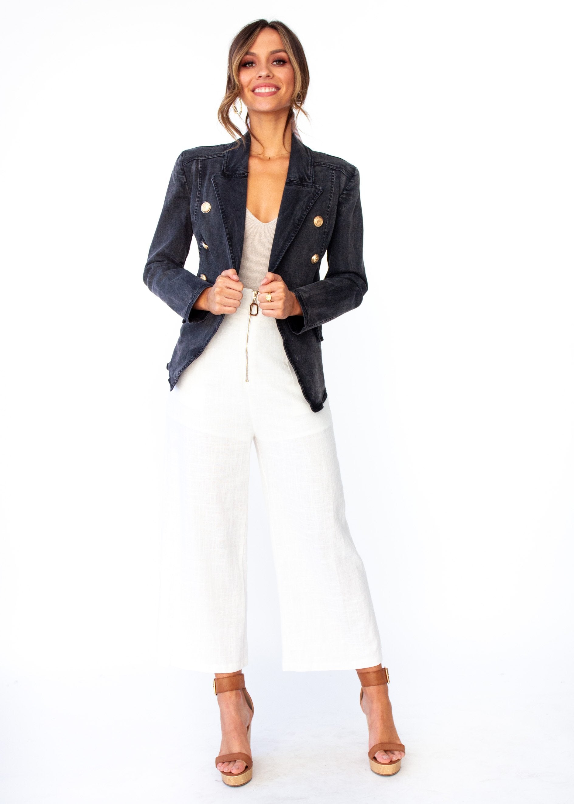 Think Quick Denim Jacket - Faded Black