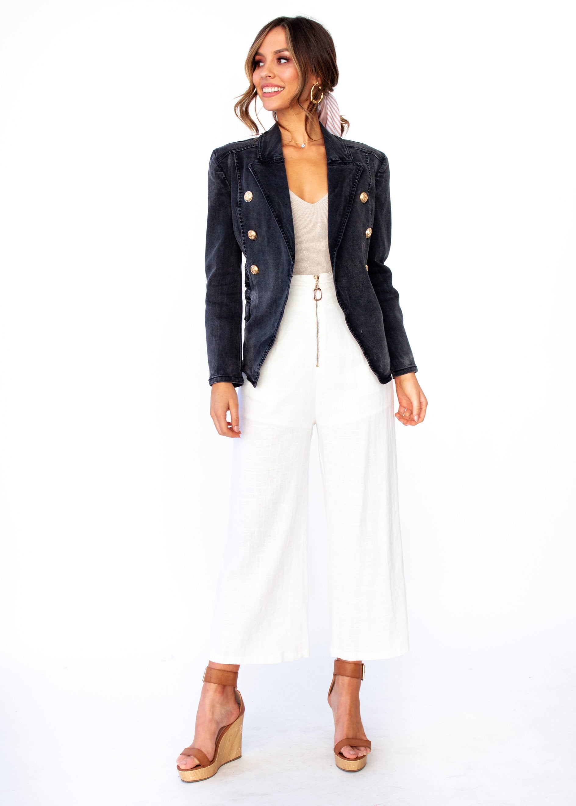 Think Quick Denim Jacket - Faded Black