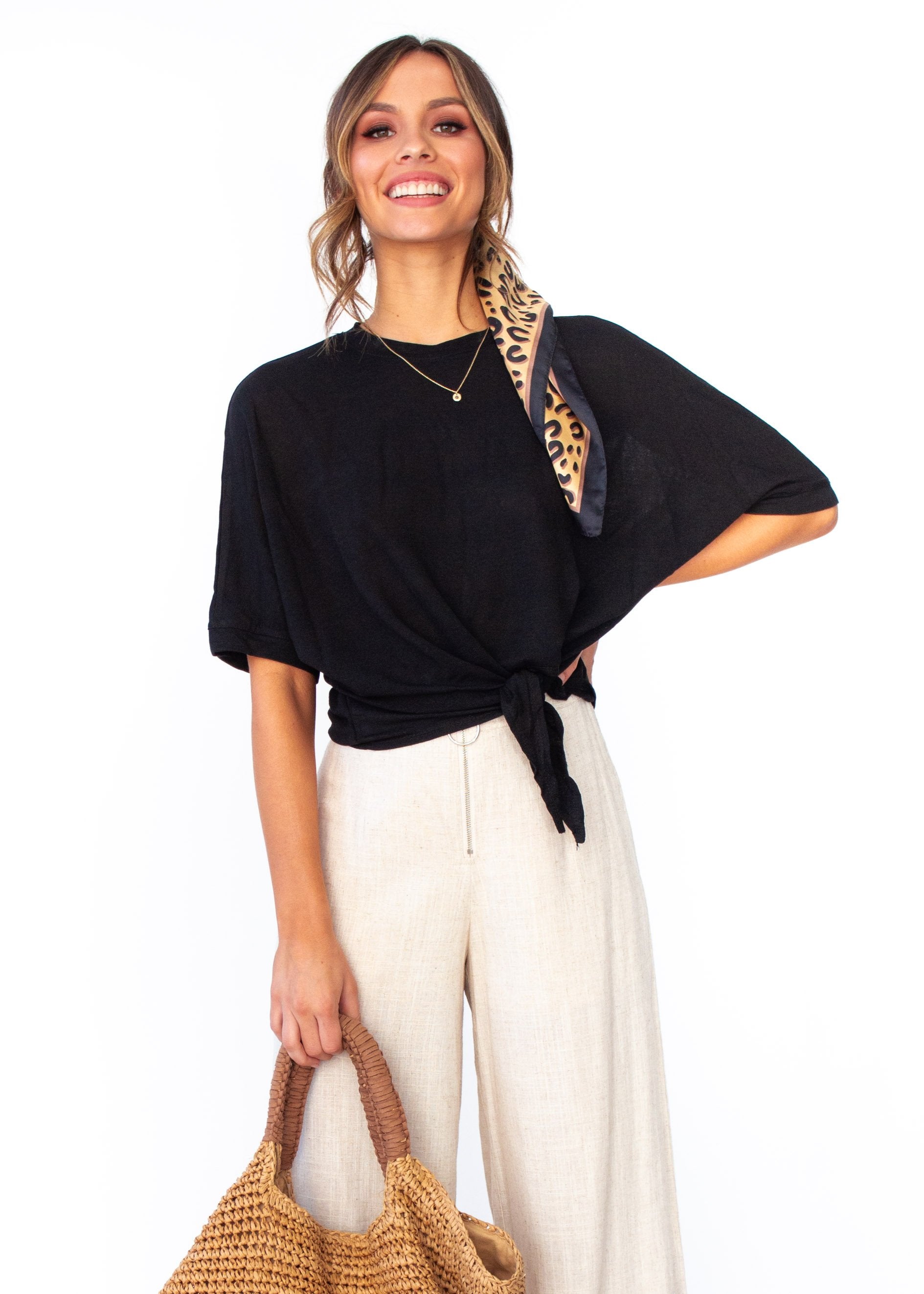 Atlas Tie Tee - Black