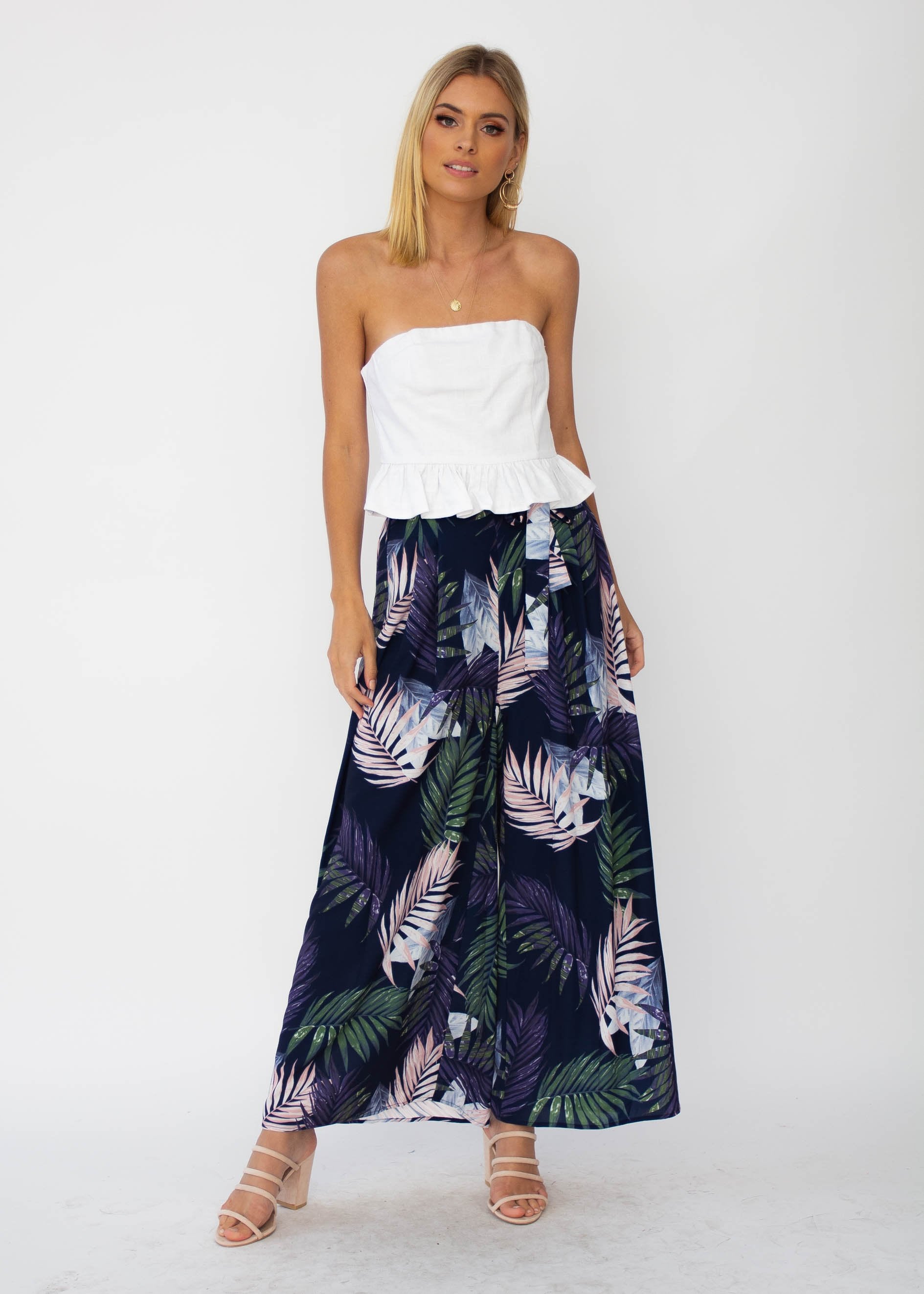 Little Love Pants - Navy Palm