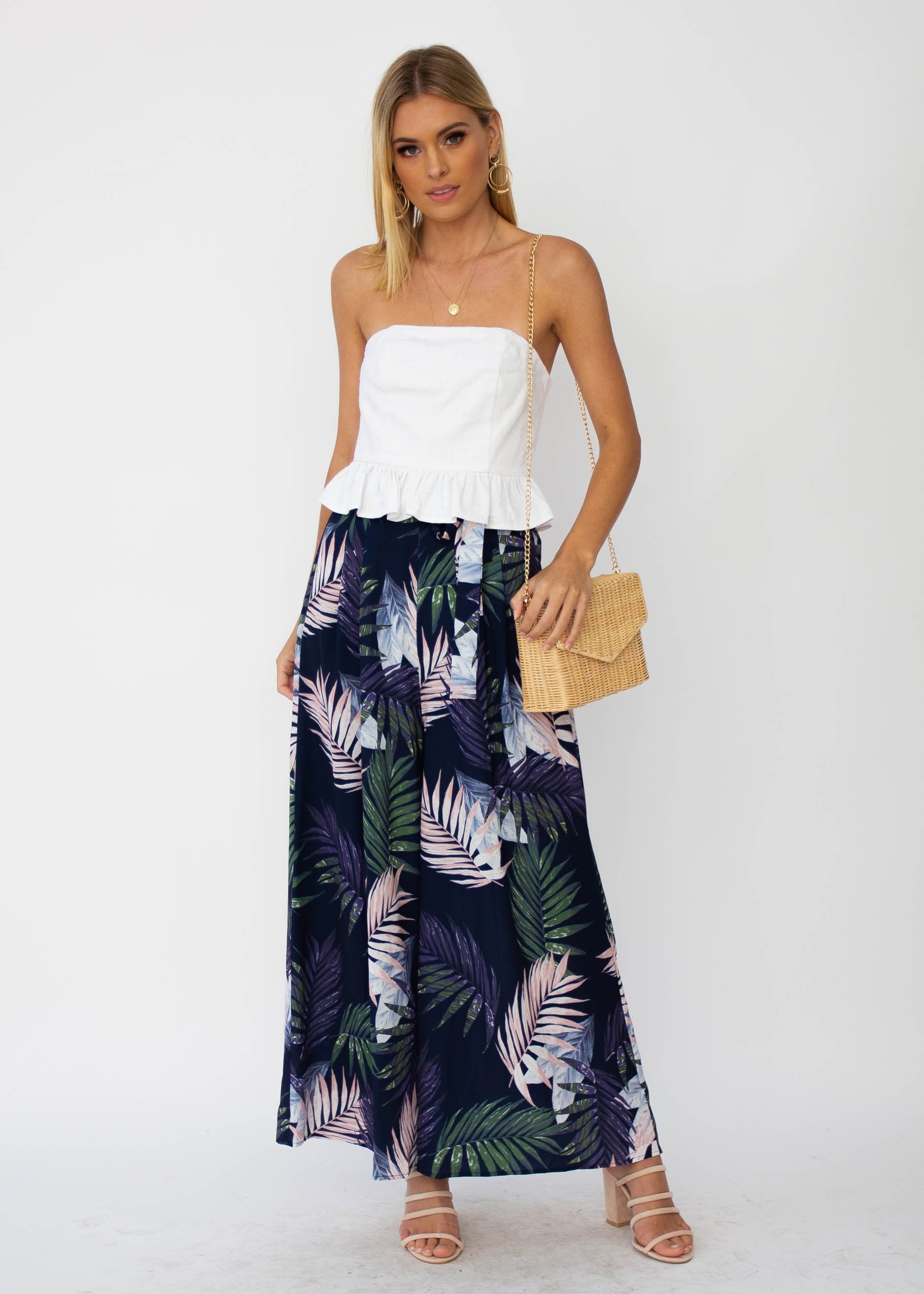 Little Love Pants - Navy Palm