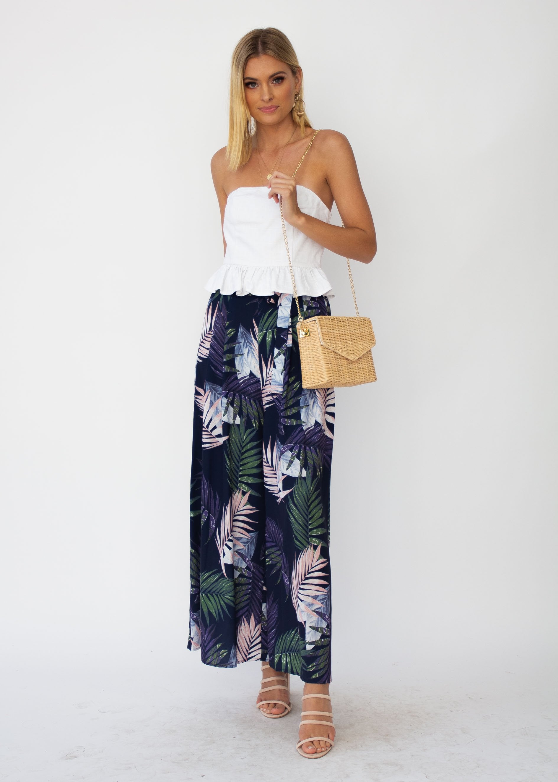Little Love Pants - Navy Palm