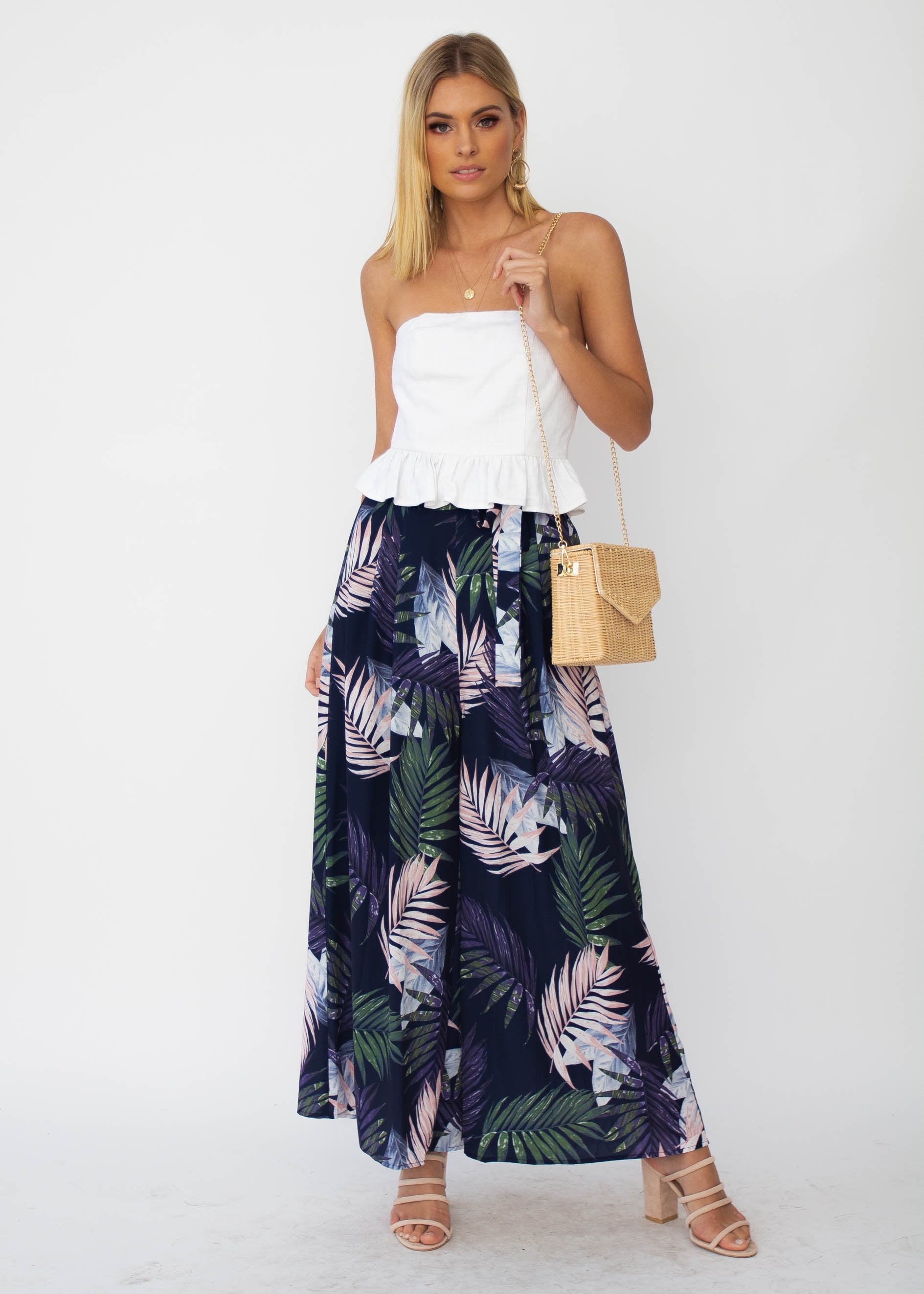 Little Love Pants - Navy Palm