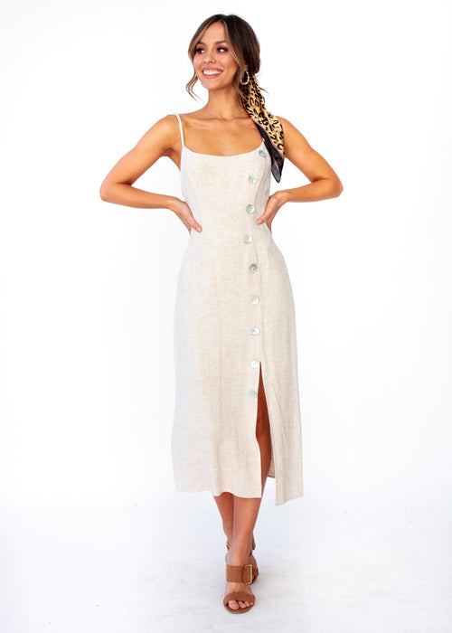Saoirse Midi Dress - Natural