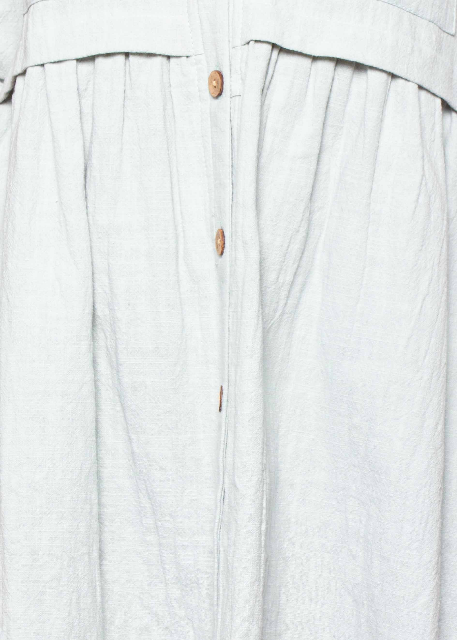 Laid Back Cotton Shirt Dress - Sage