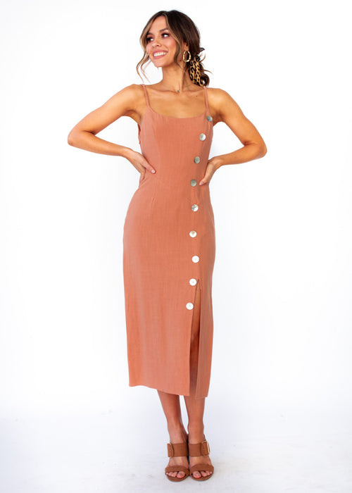 Saoirse Midi Dress - Tan