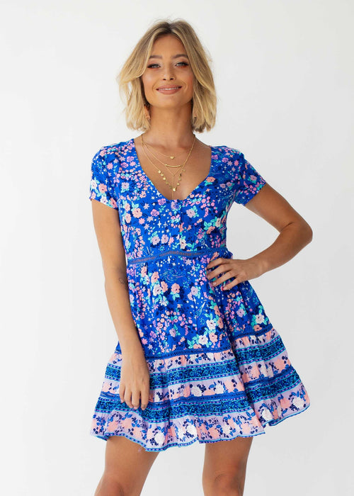 Evie Swing Dress - Sapphire