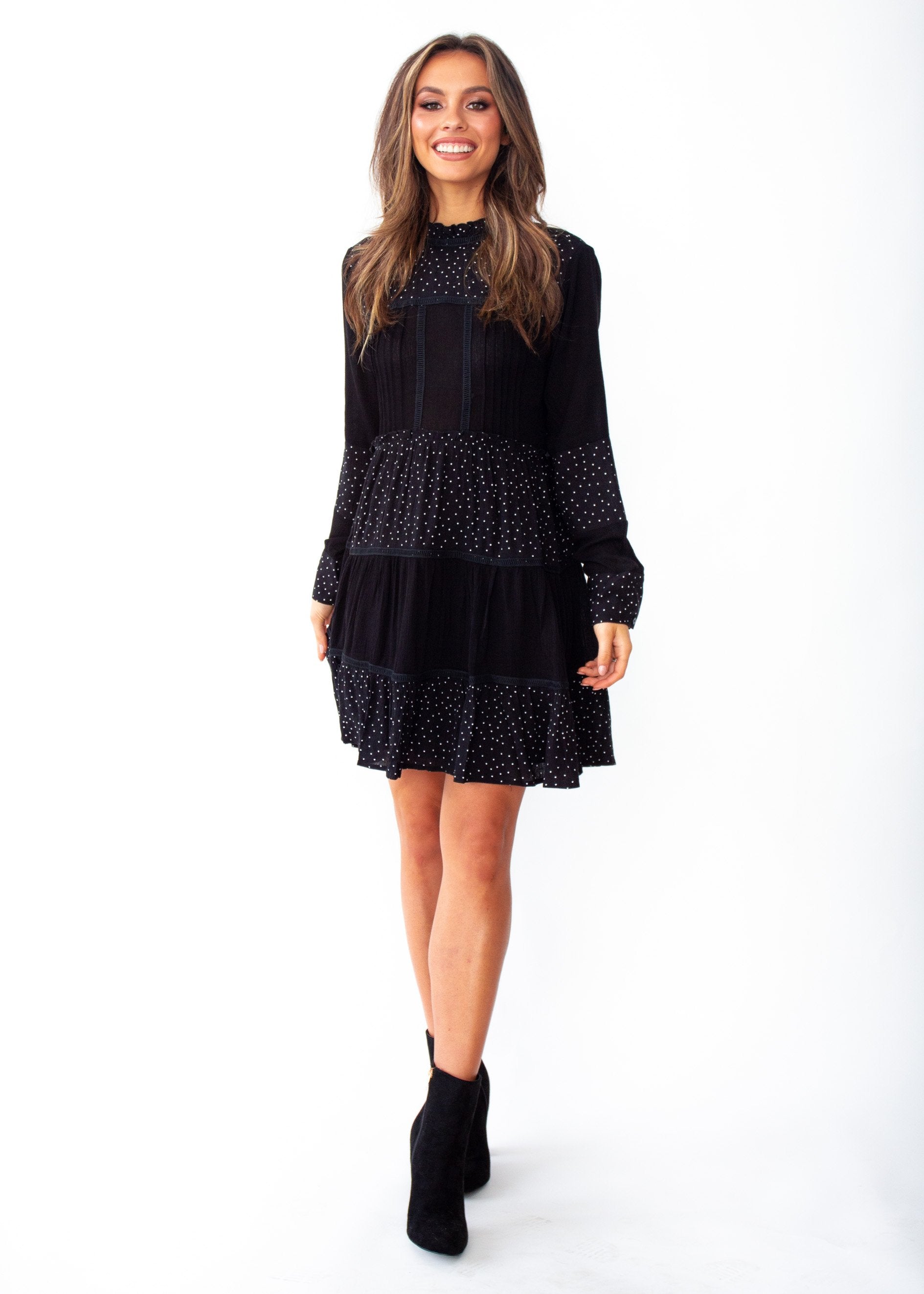 Amalia Tunic Dress - Black Spot