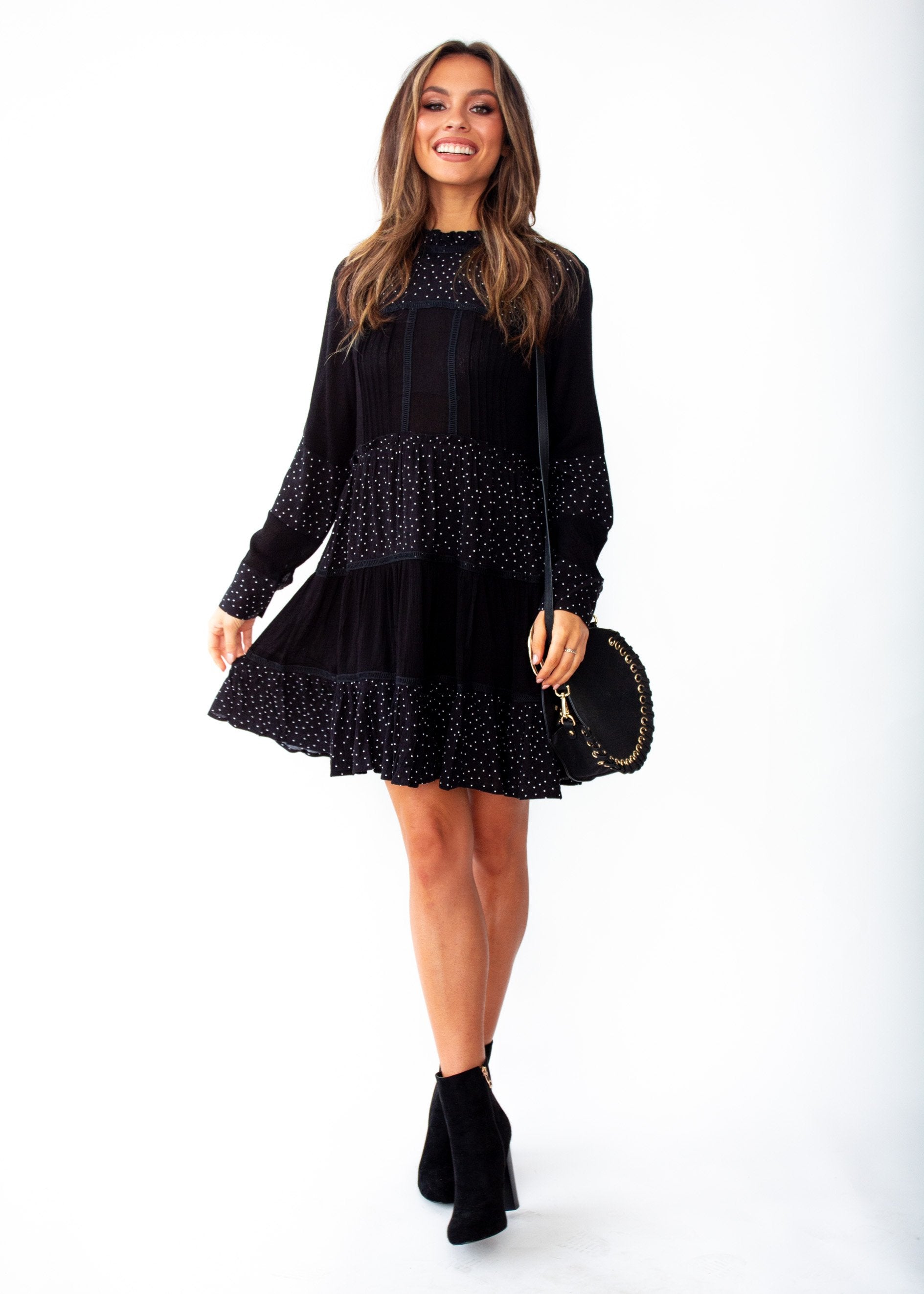 Amalia Tunic Dress - Black Spot