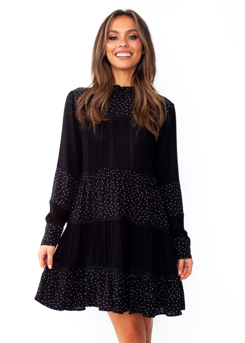 Women's Amalia Tunic Dress - Black Spot Print