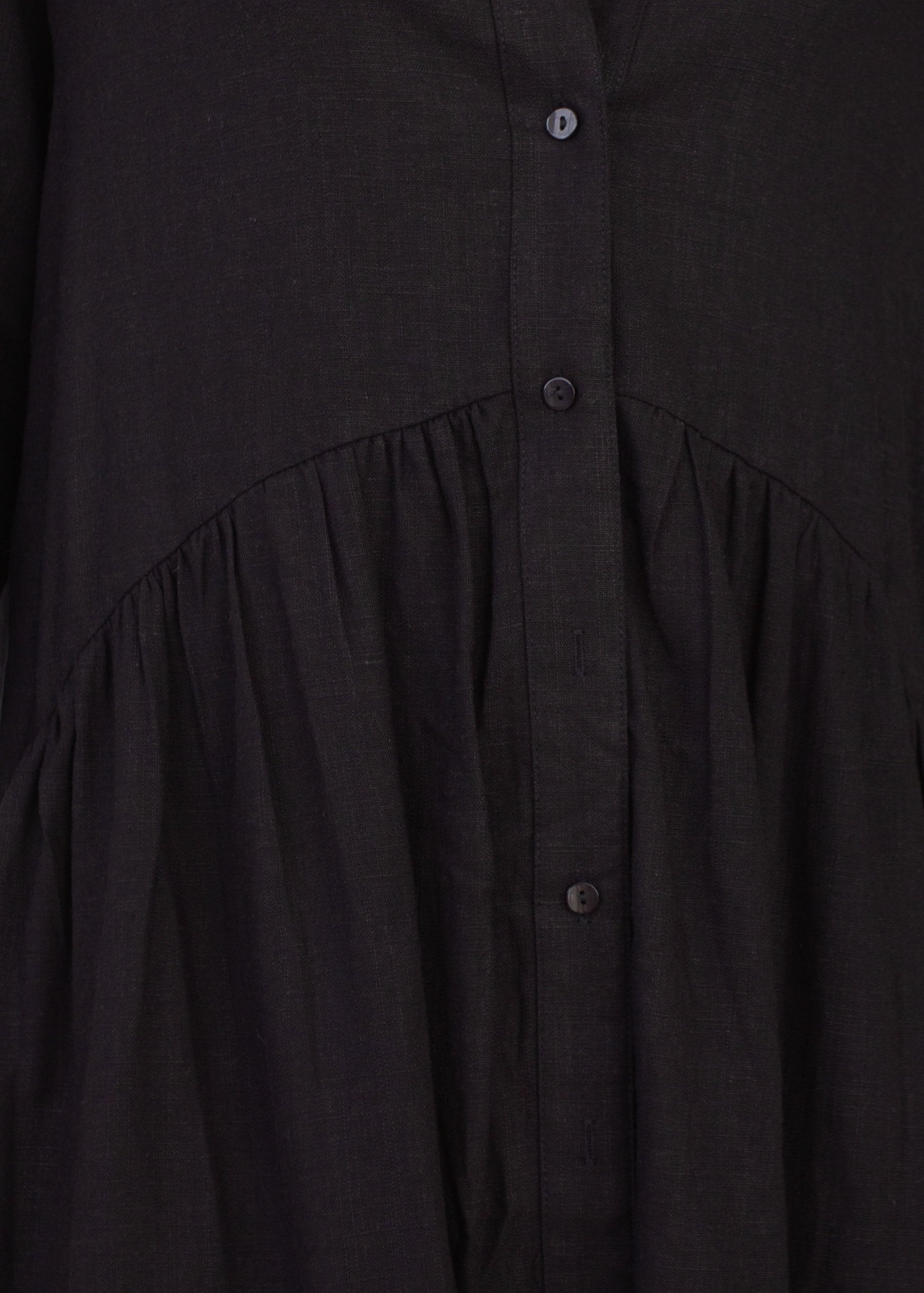 Avoca Linen Tunic Dress - Black