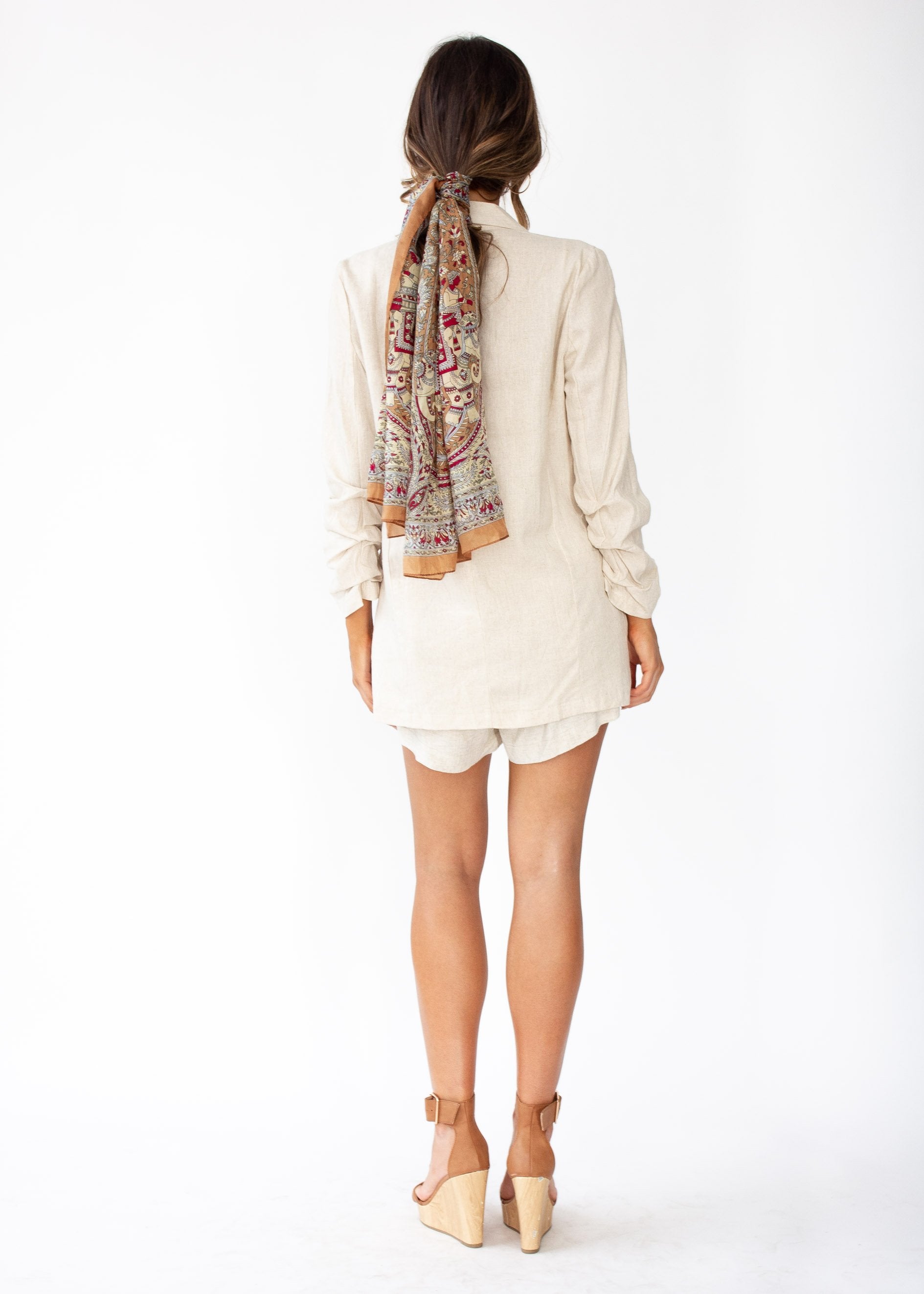 New Beginnings Linen Blazer - Natural