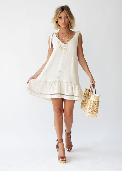 One Kiss Swing Dress - Natural