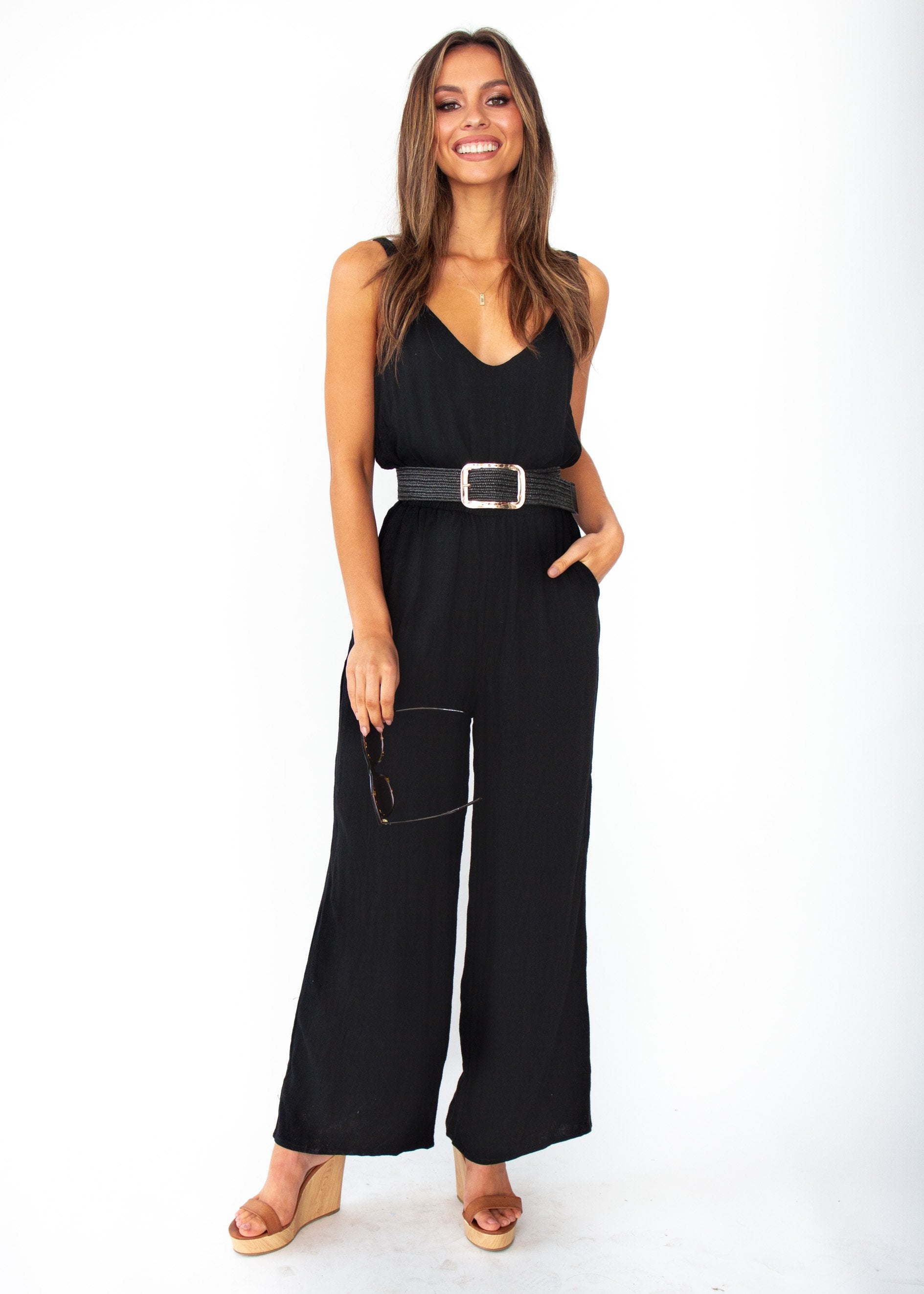 Take Me Higher Pantsuit - Black