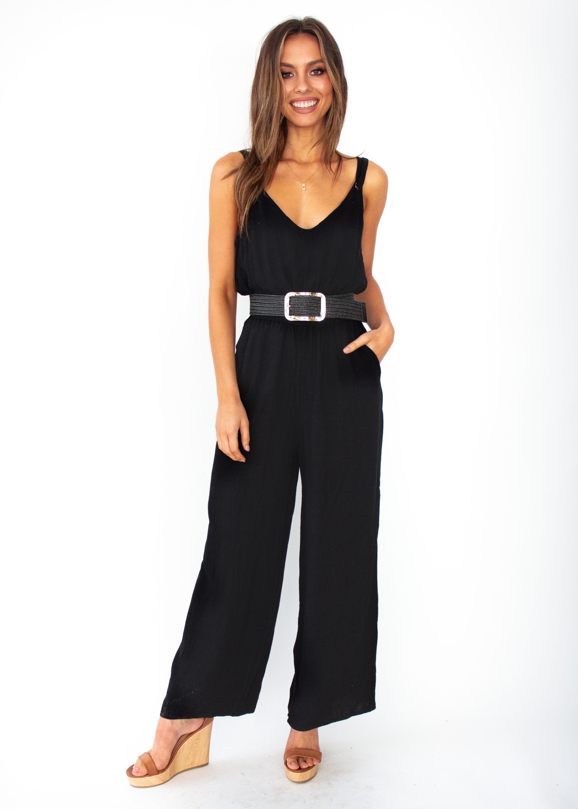 Women's Take Me Higher Pantsuit - Black
