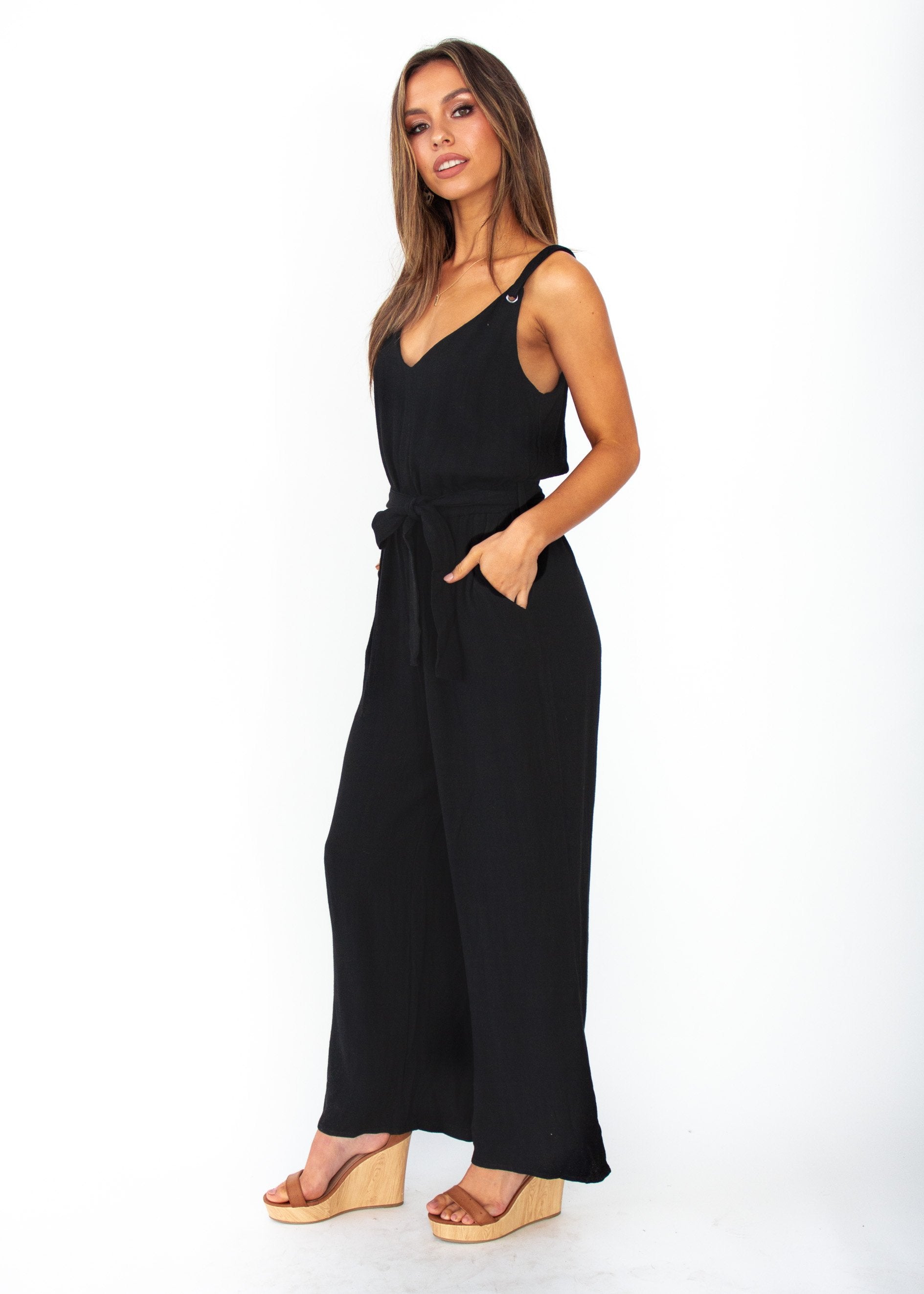 Take Me Higher Pantsuit - Black