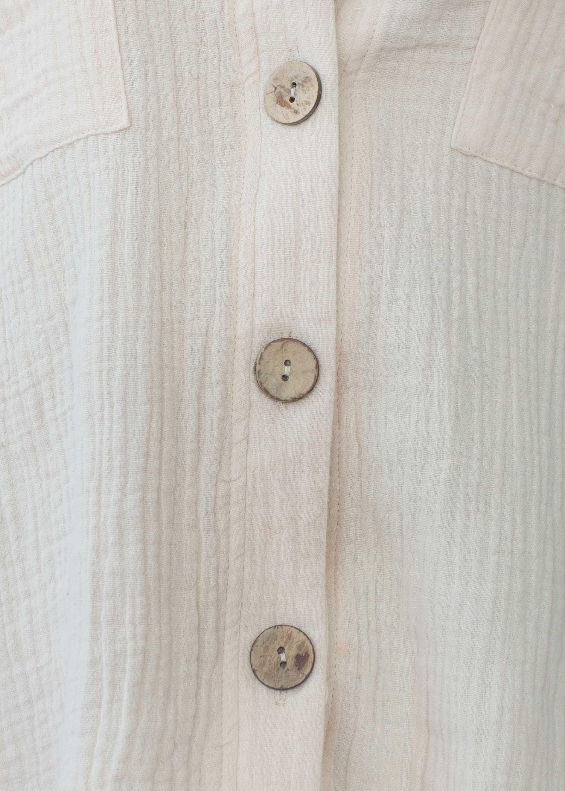 Mine To Keep Cotton Shirt - Beige