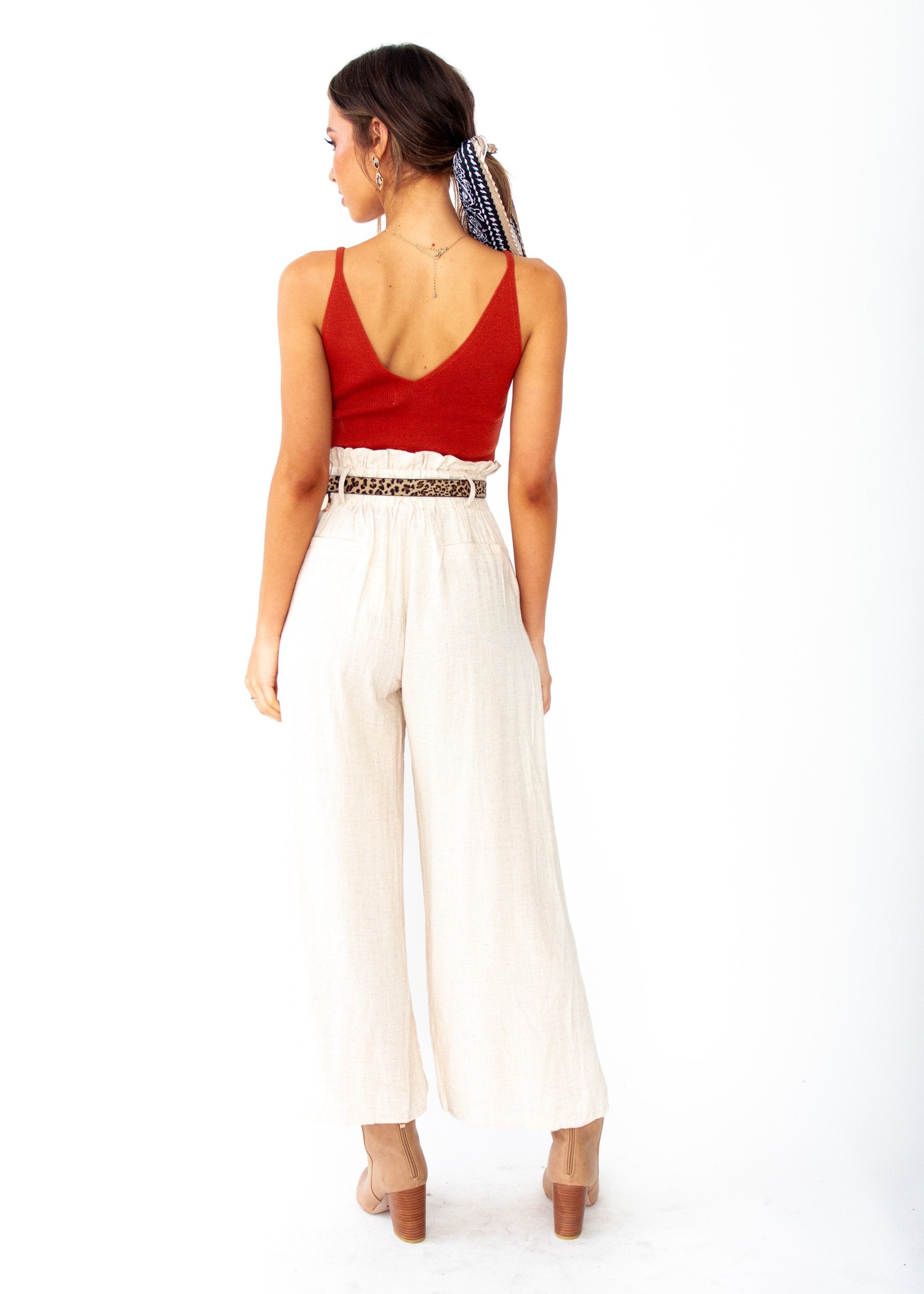 Adelia Knit Cami - Rust