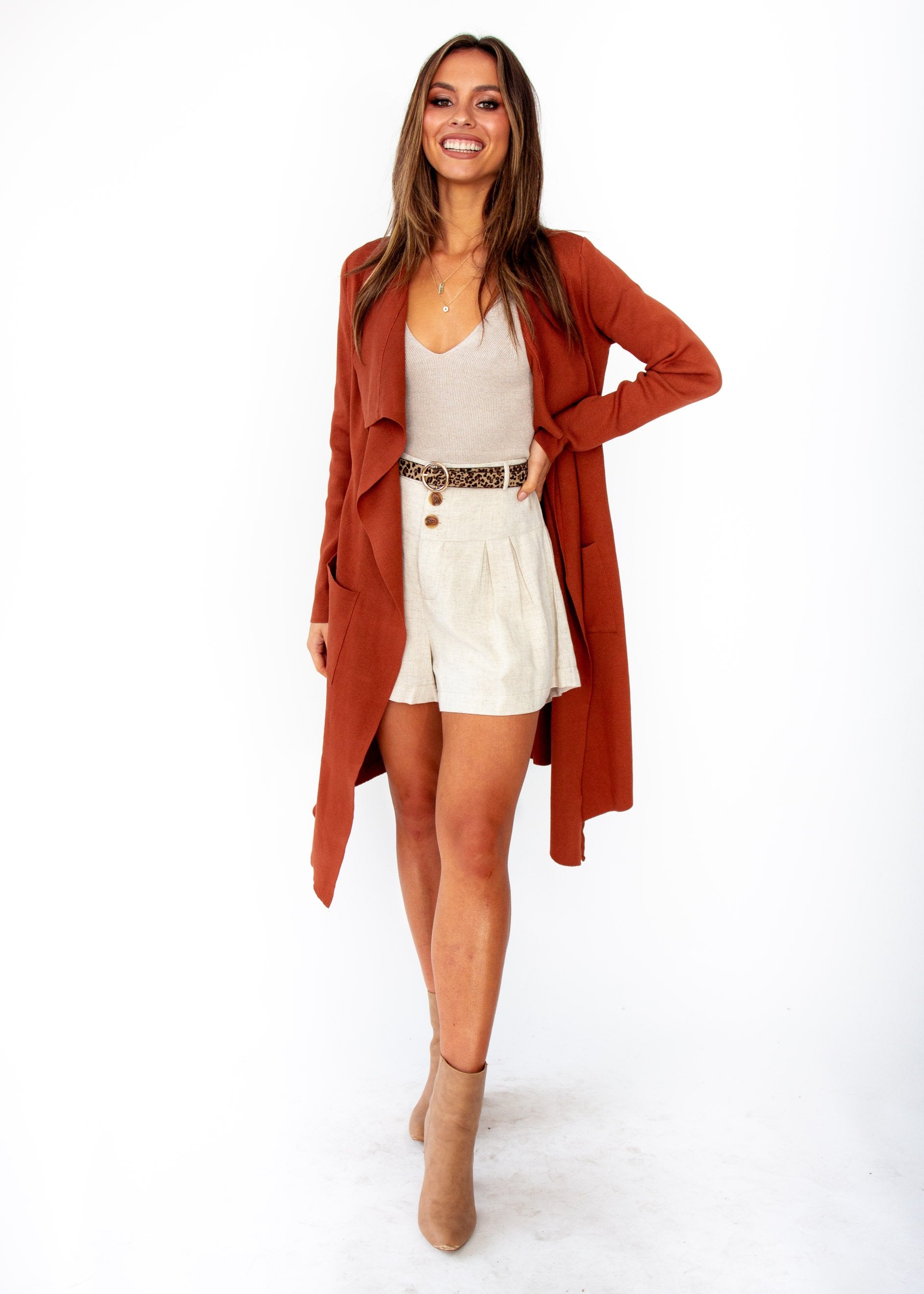 Nights Like This Knit Jacket - Rust