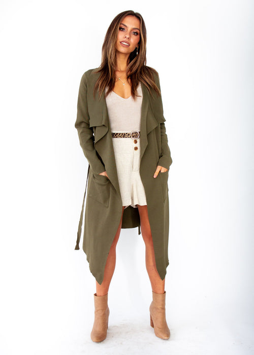 Nights Like This Knit Jacket - Khaki