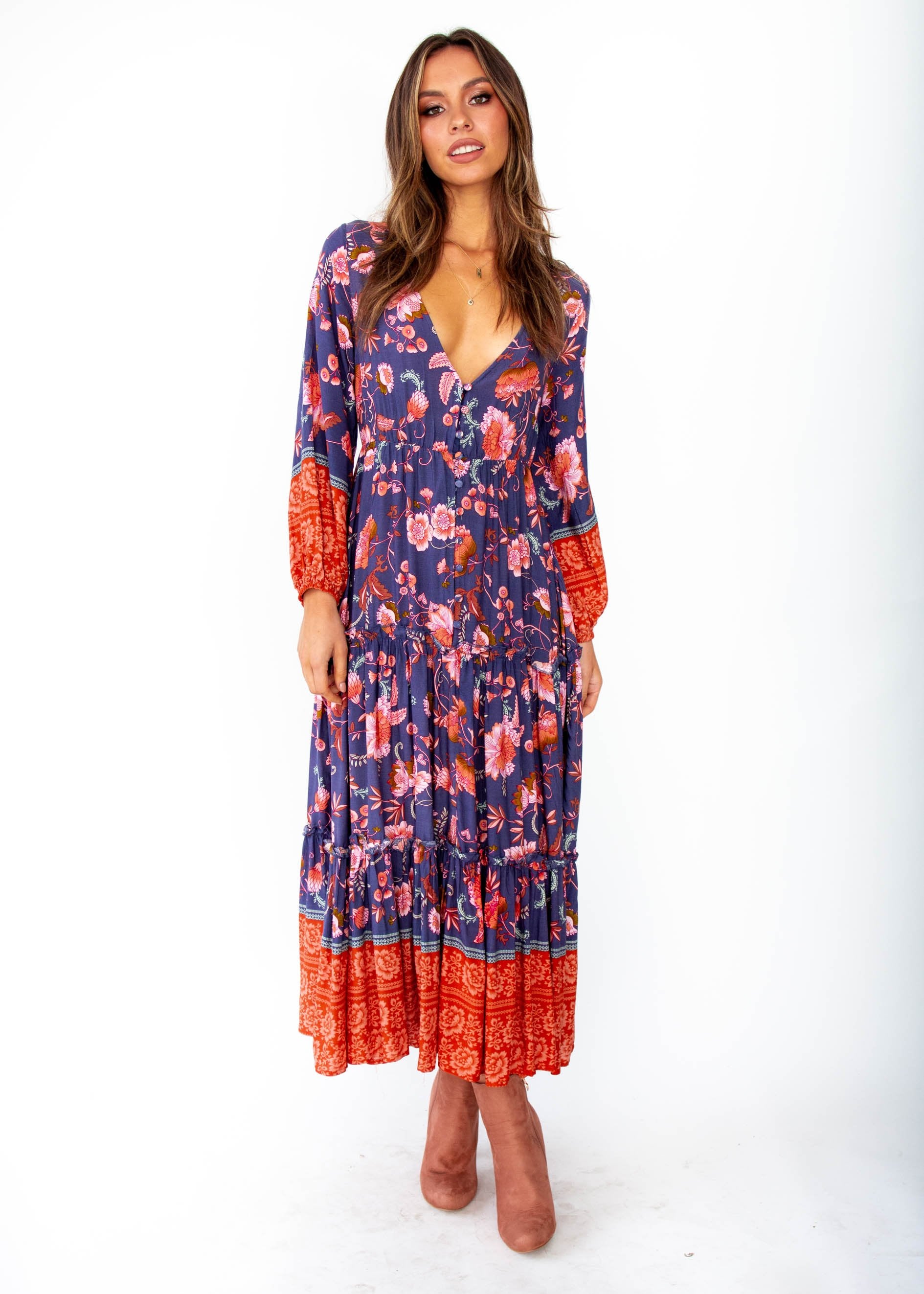 Esplanade Midi Dress - Dusk
