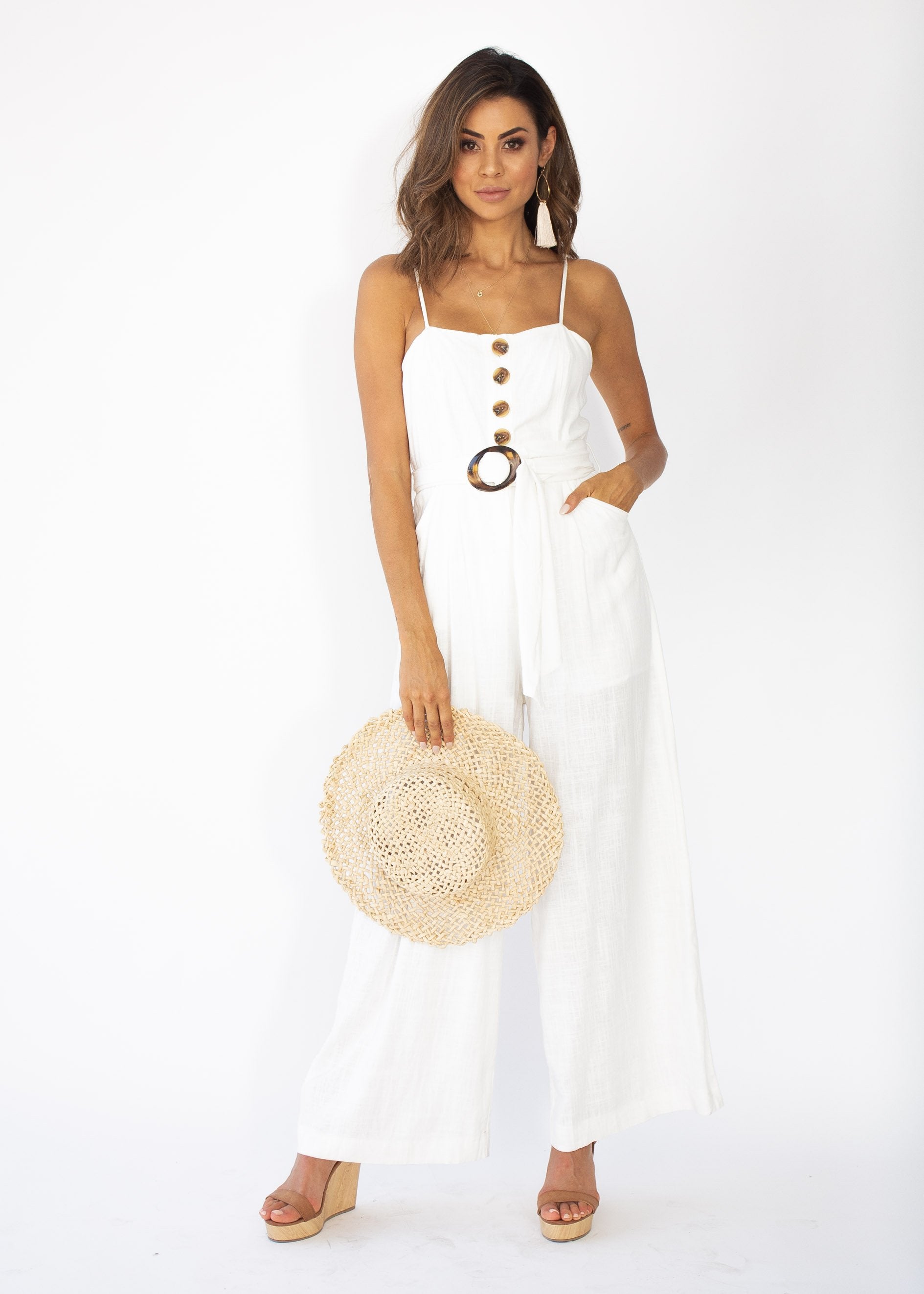 How About Now Pantsuit - White
