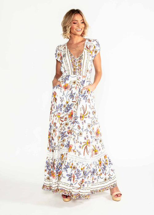 Carmen Maxi Dress - Floral Harvest