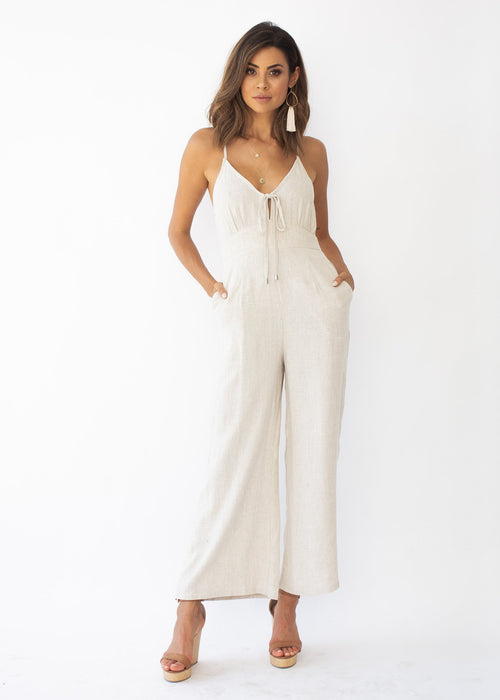 Luana Linen Pantsuit - Natural