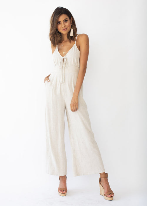 Luana Linen Pantsuit - Natural