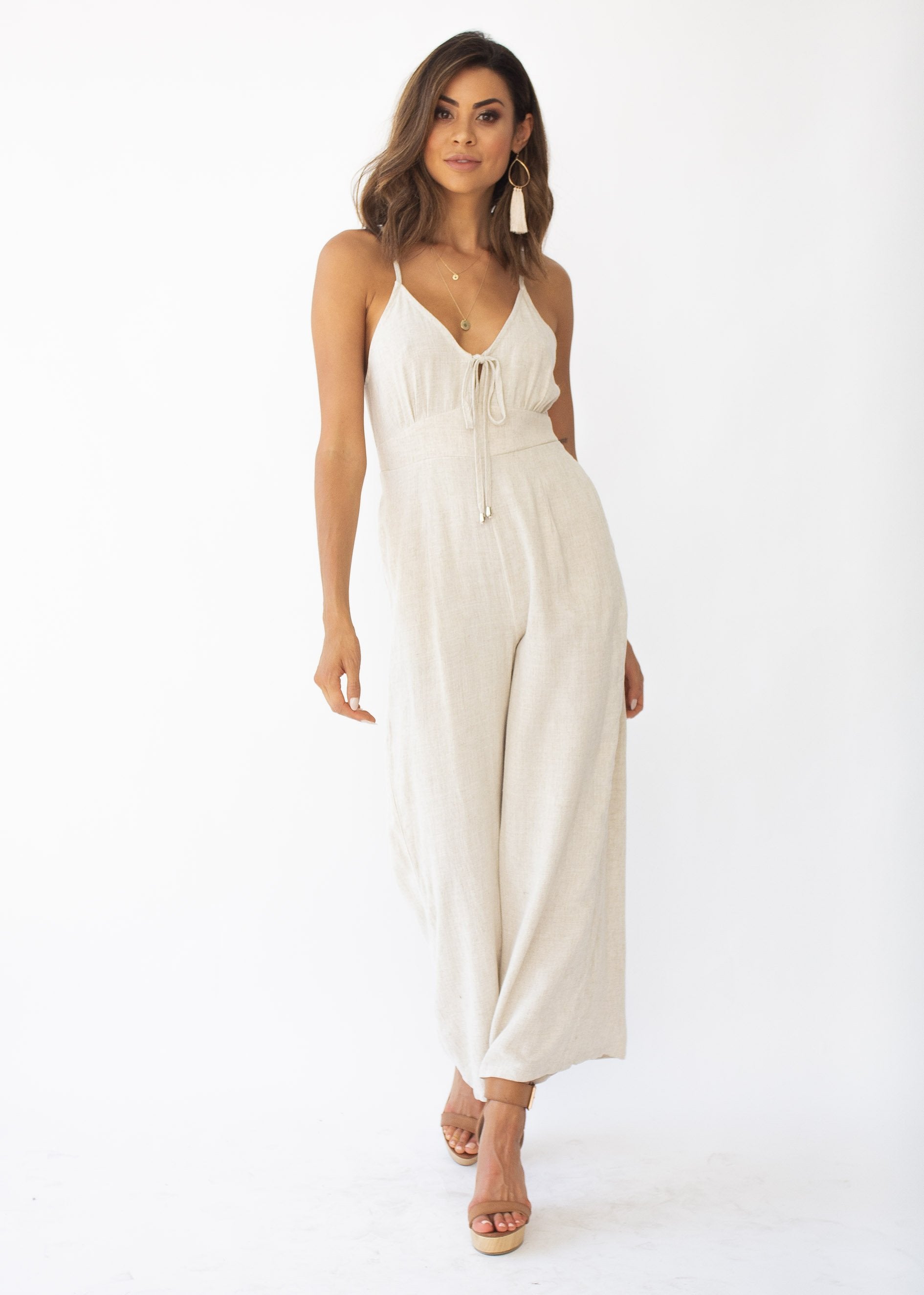 Luana Linen Pantsuit - Natural
