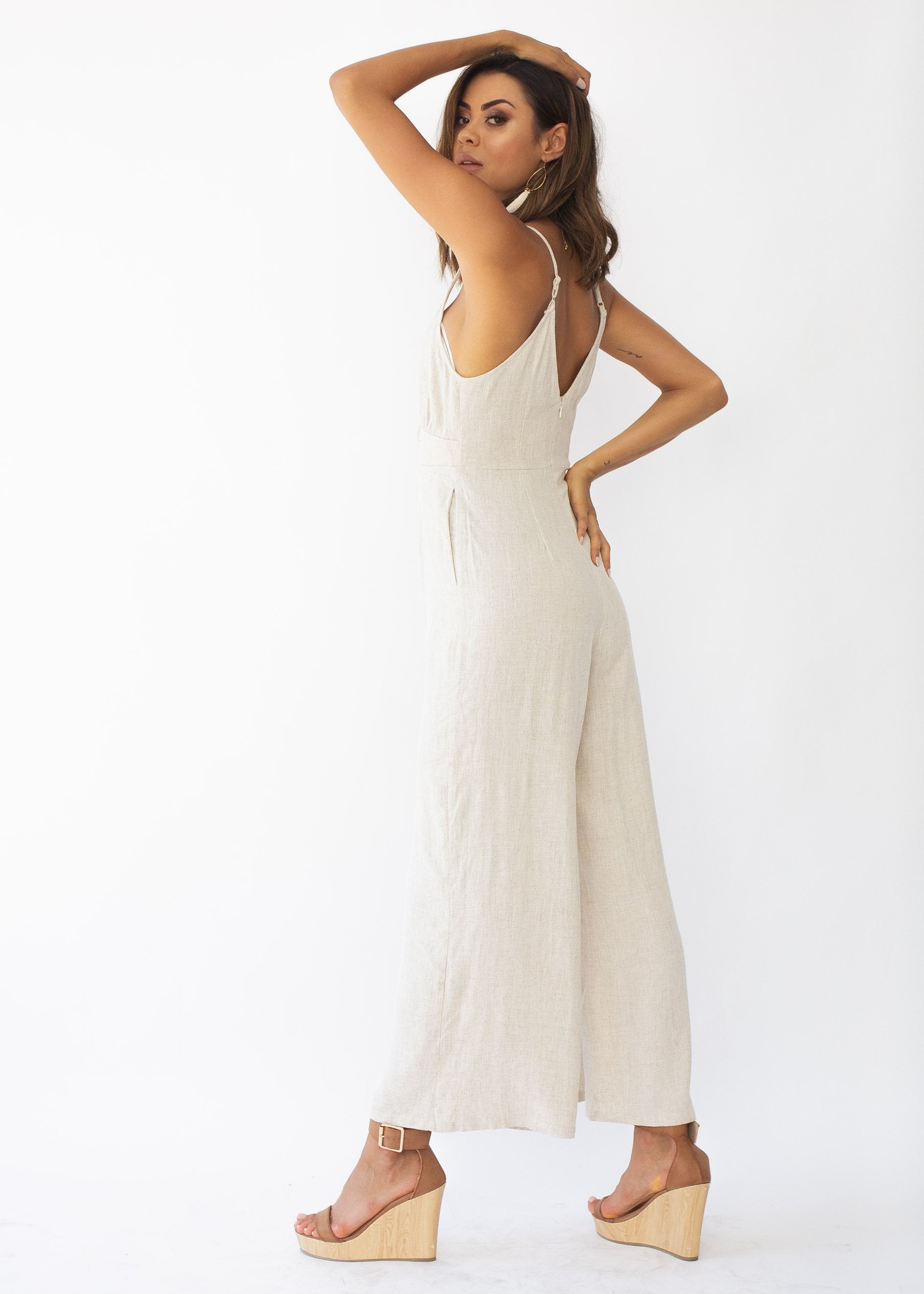 Luana Linen Pantsuit - Natural