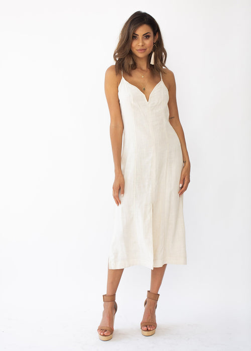 Lilia Midi Dress - Natural