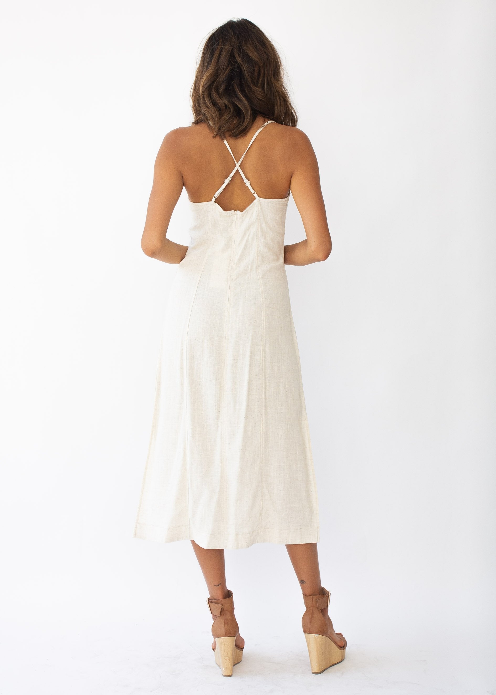Lilia Midi Dress - Natural