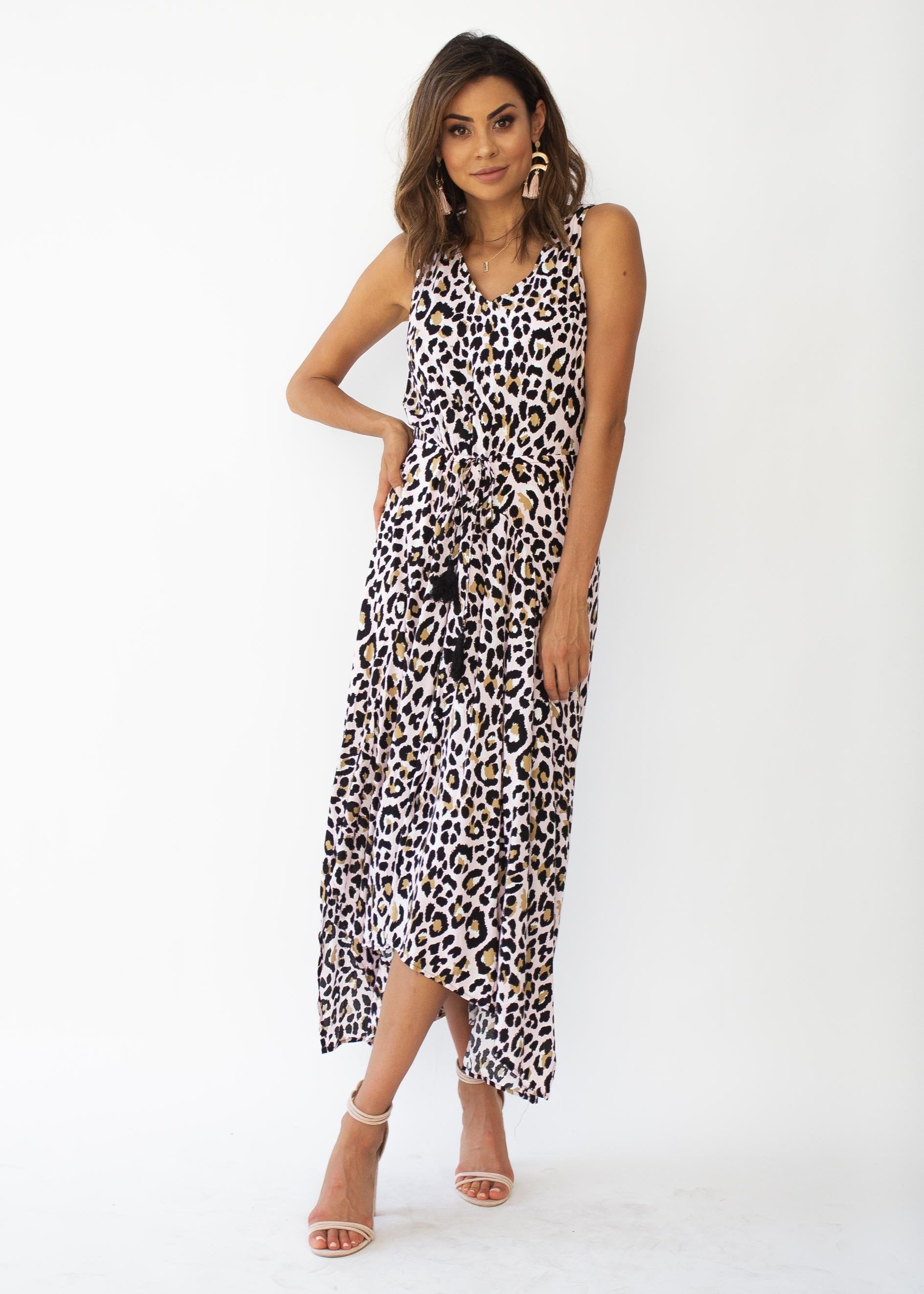 Kaycee Maxi Dress	- Blush Leopard