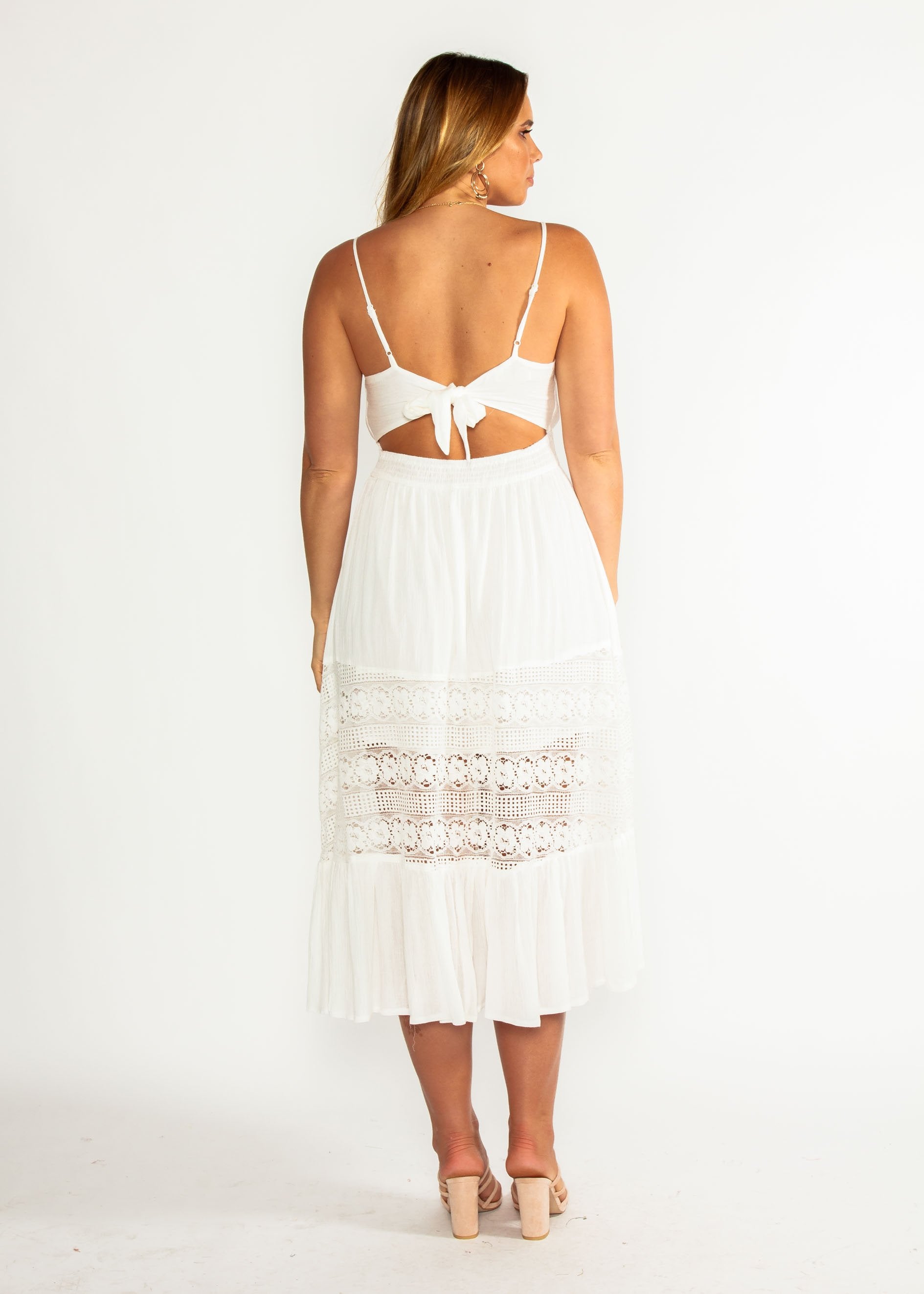 Mandy Midi Dress - White
