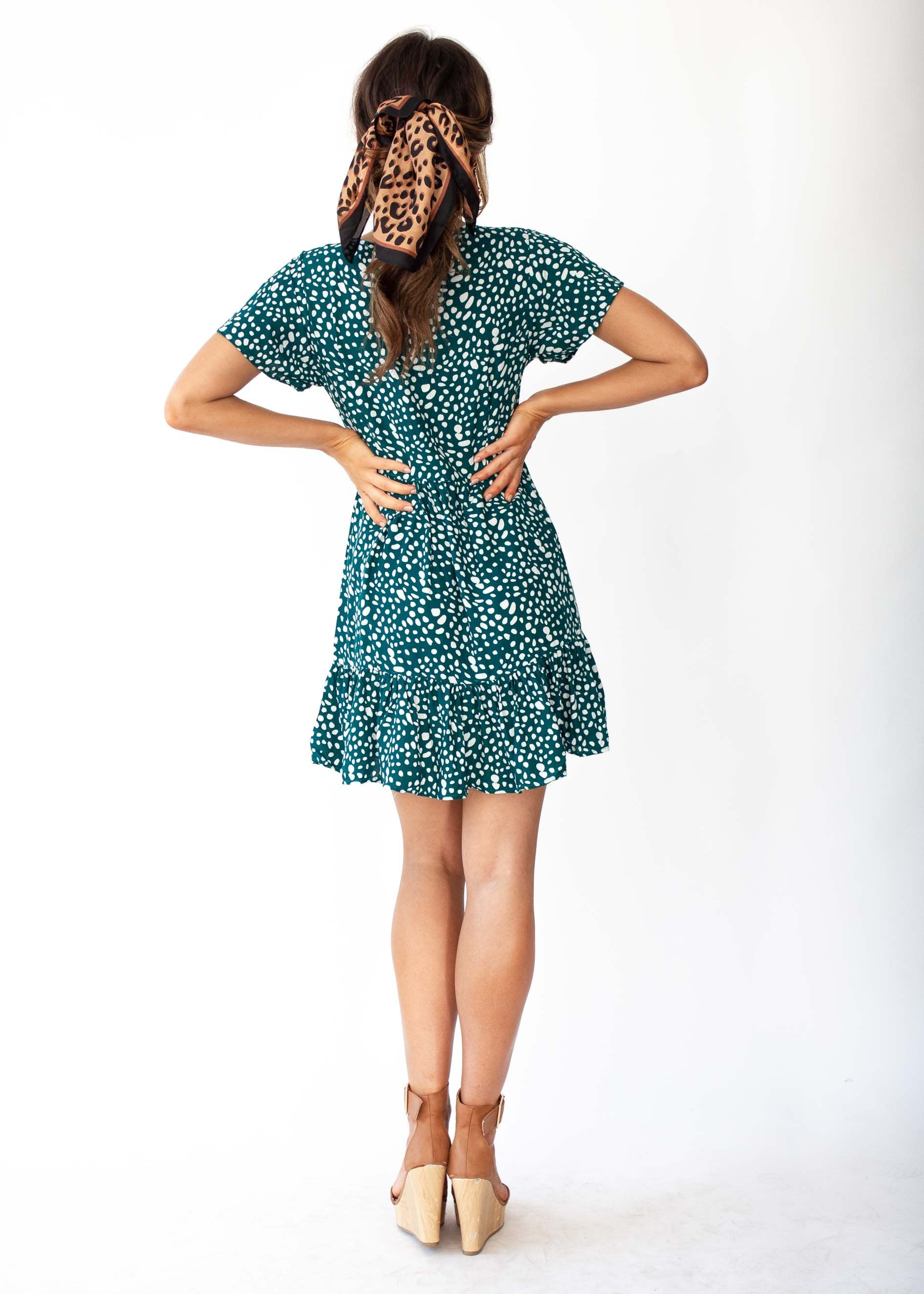 Sumatra Swing Dress - Emerald Spot