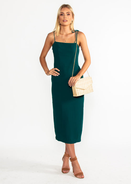 Best Mistake Midi Dress - Emerald