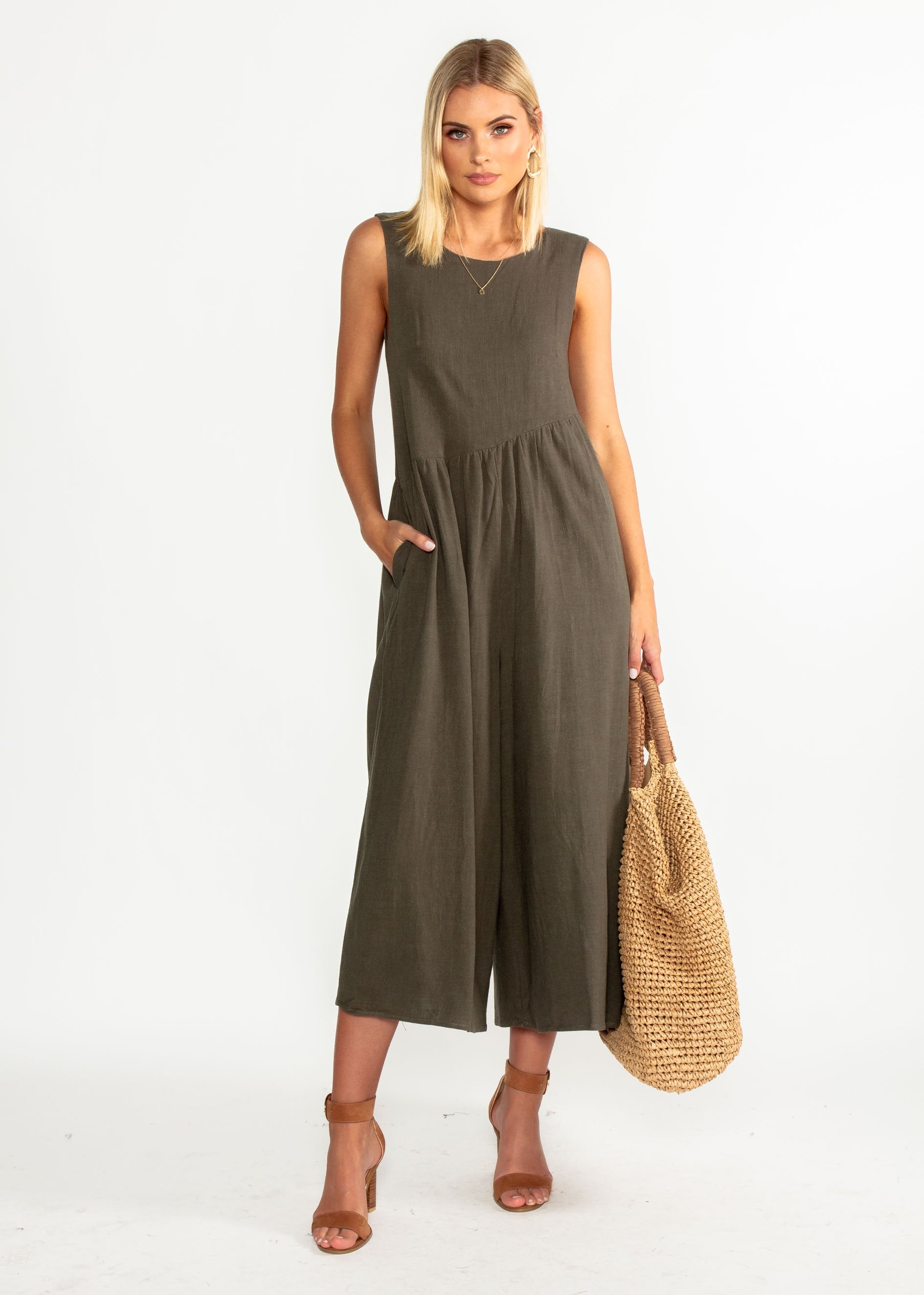 Free Living Pantsuit - Khaki