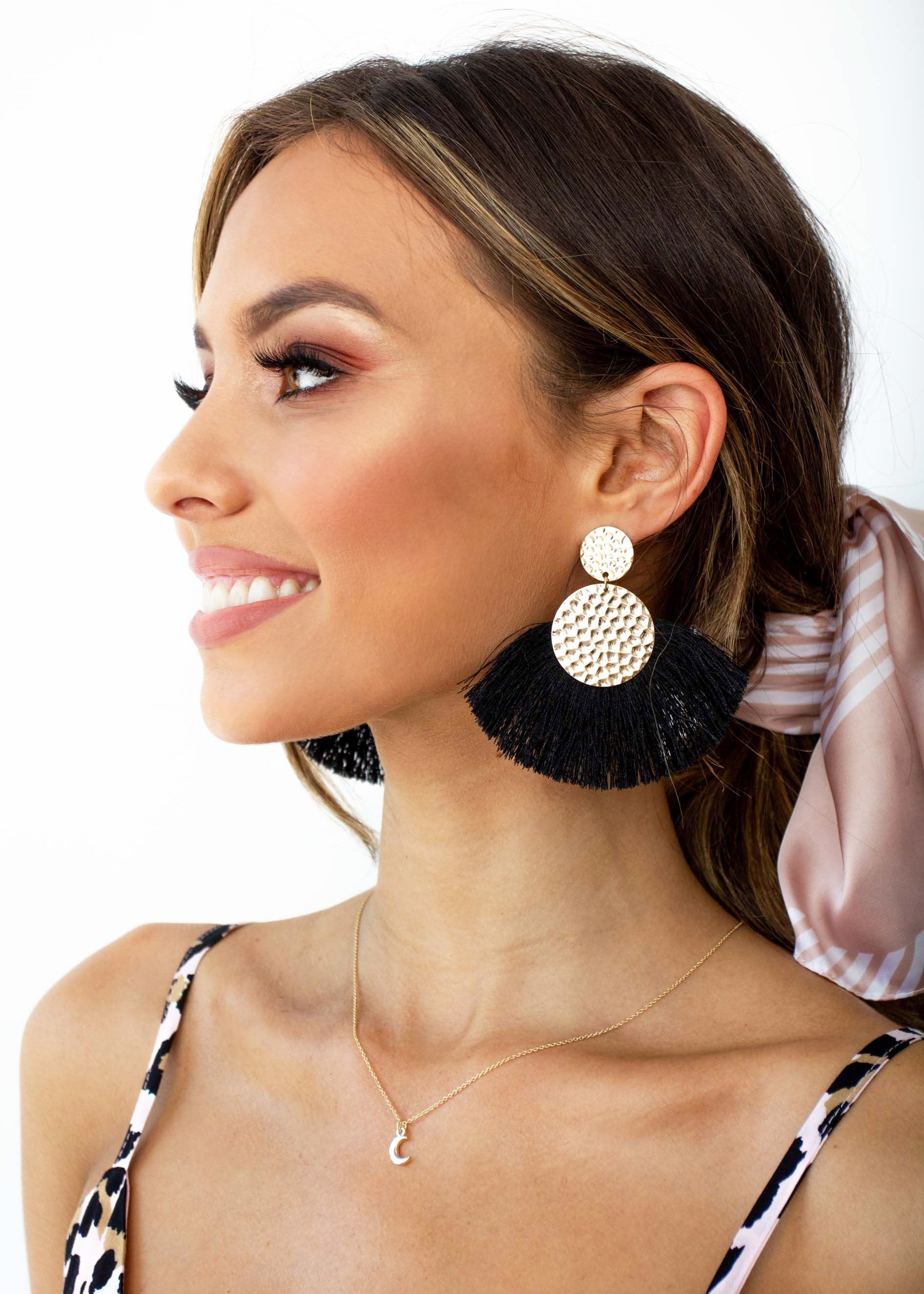 Poppy Earrings - Black