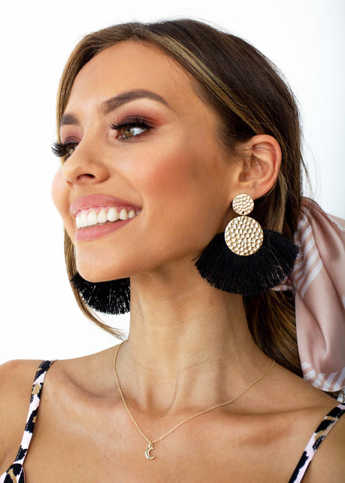 Poppy Earrings - Black