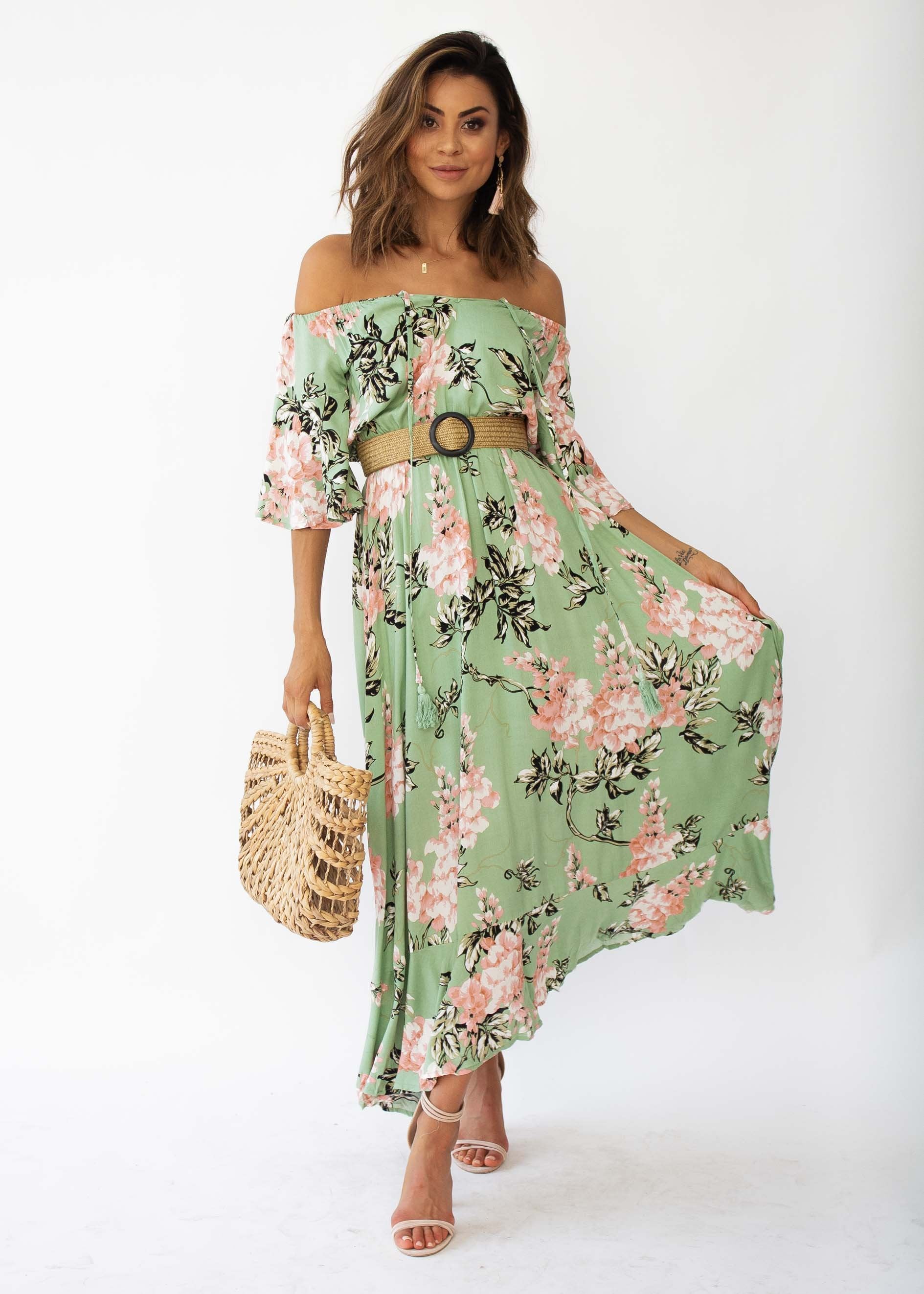 Milla Maxi Dress - Sage Floral